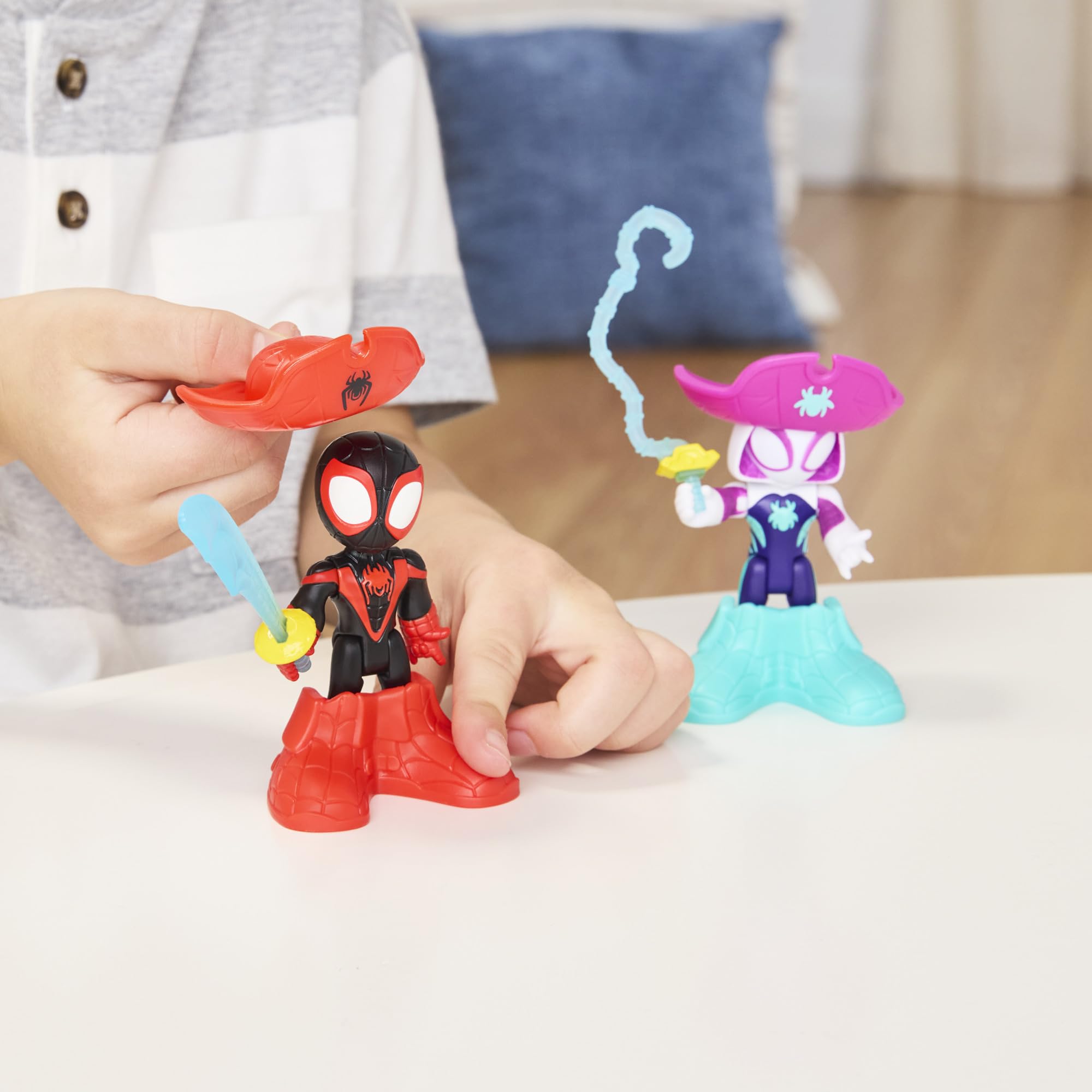 marvel-spidey-pirate-pack-figurines-7-5-cm-miles-morales-ghost-spider image 4