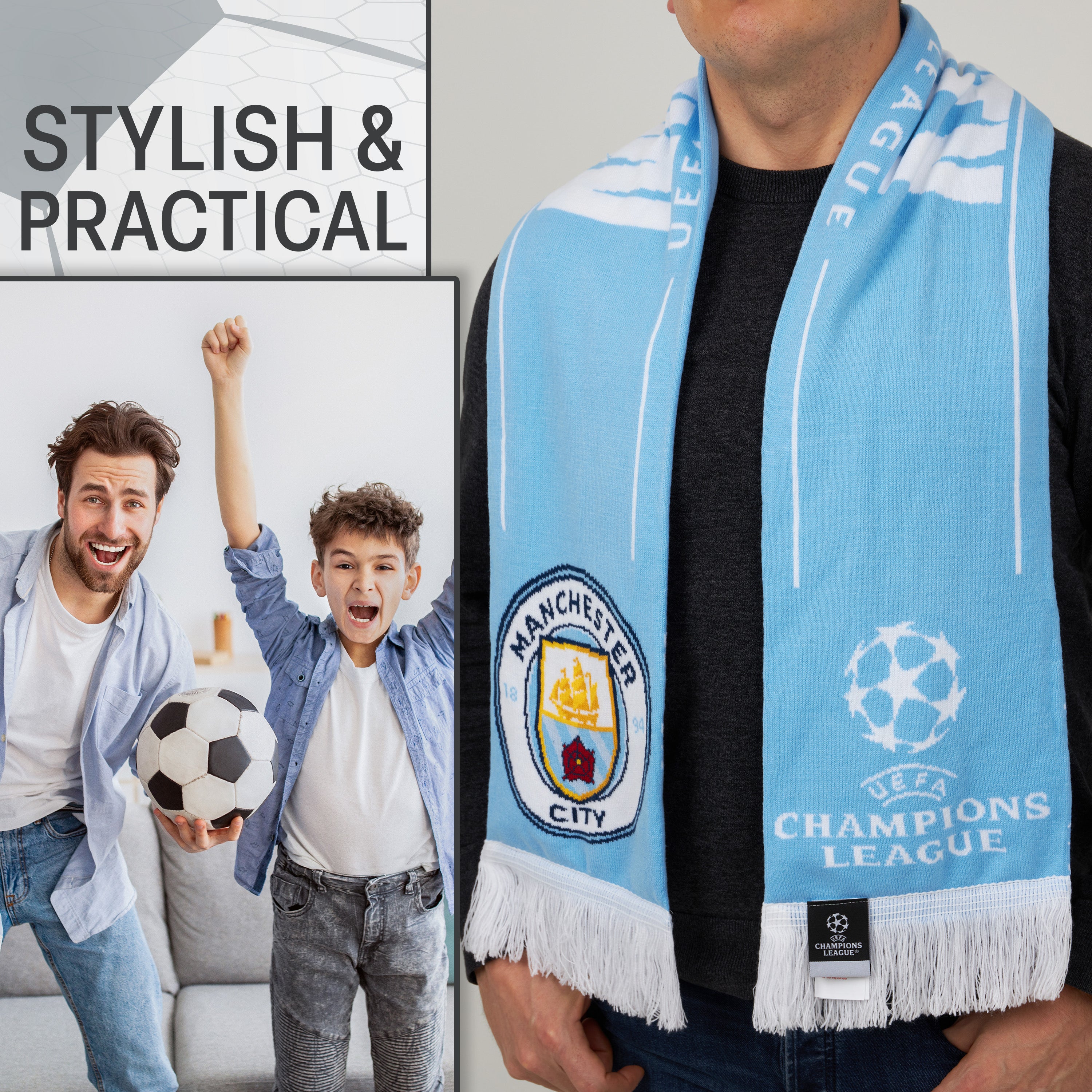 manchester-city-charpe-supporter-homme-bleue-160-cm image 6