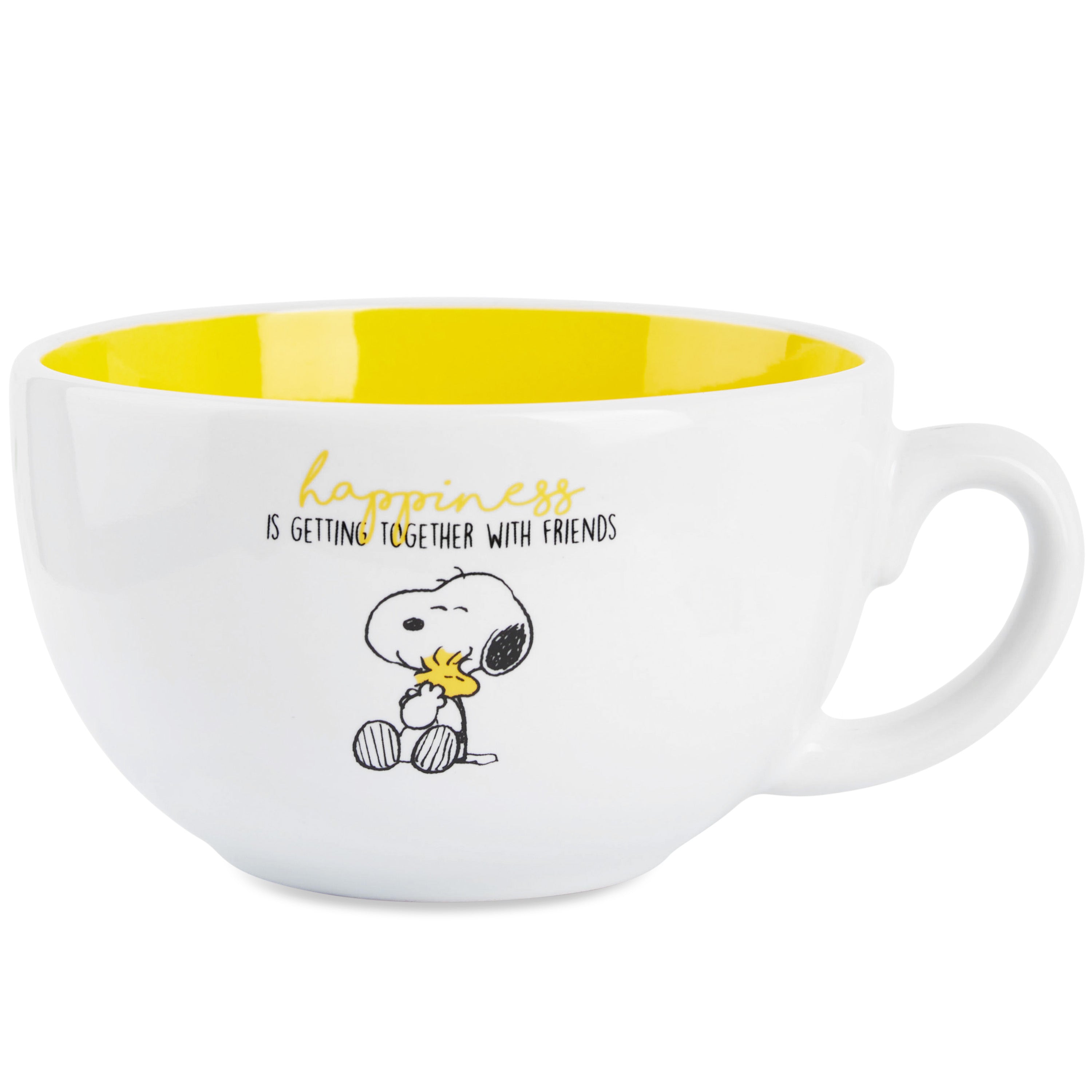 peanuts-snoopy-mug-c-ramique-cappuccino-340ml-blanc-jaune image 1