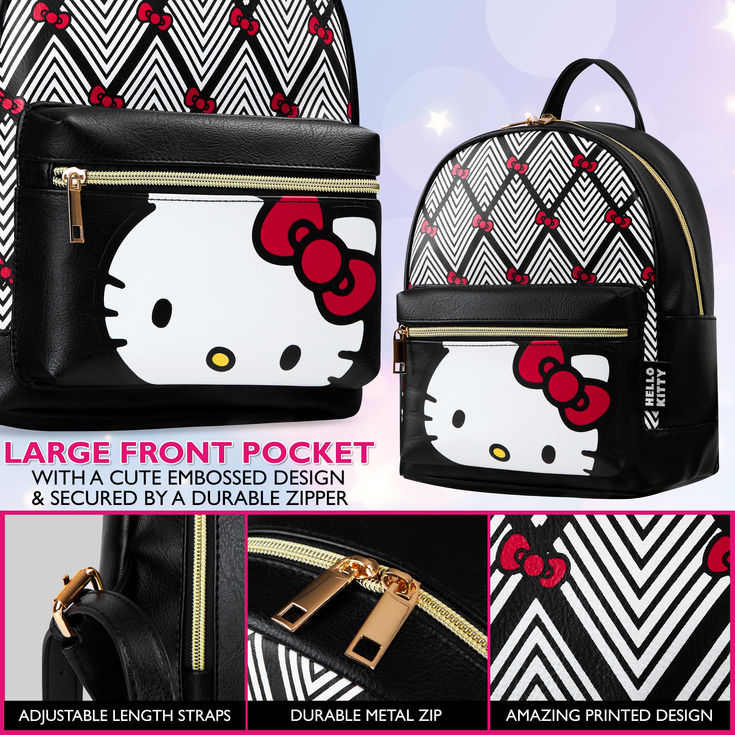 hello-kitty-sac-dos-mini-simili-cuir-femme-ado image 4