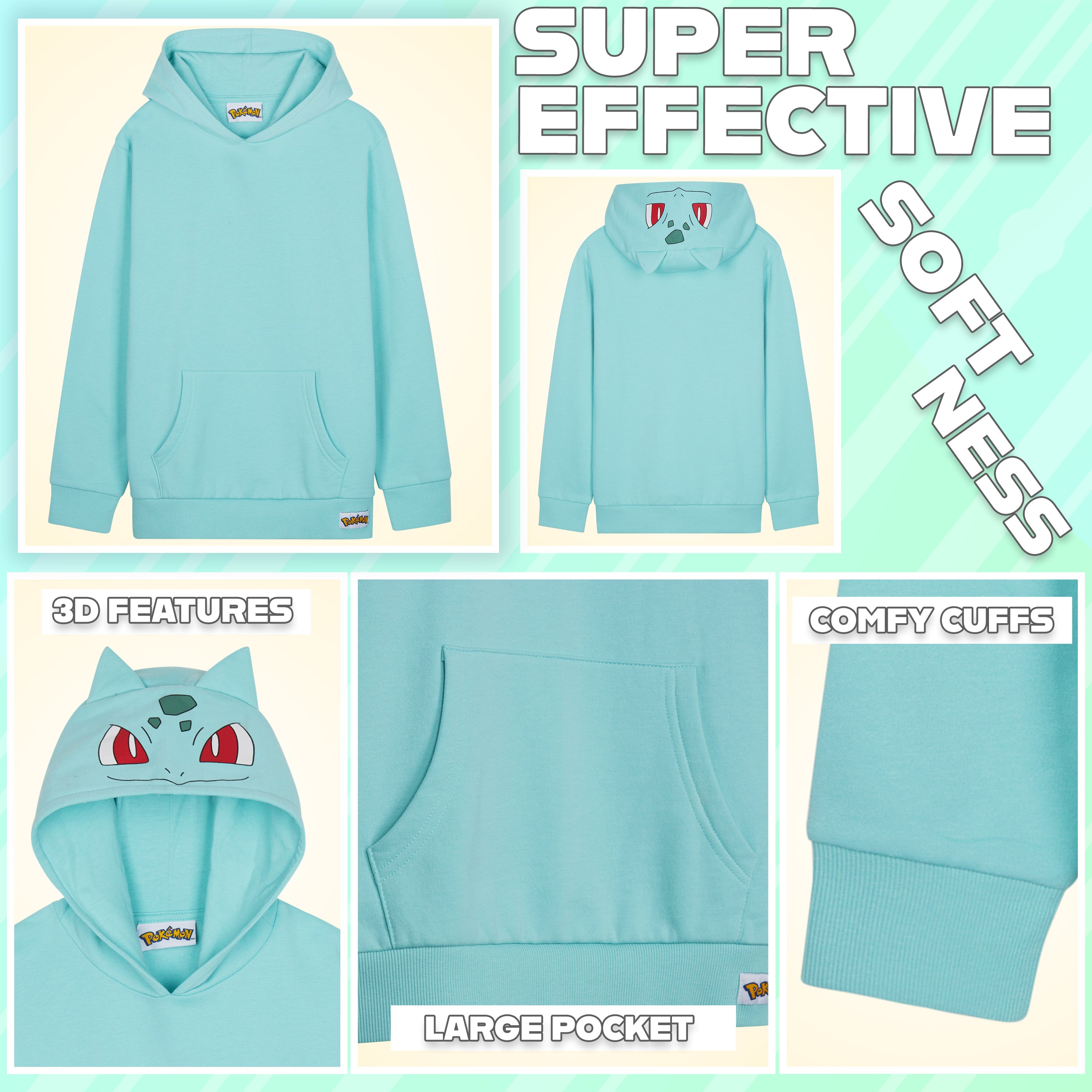 pok-mon-sweat-capuche-gar-on-pikachu-poche-kangourou-11-12-ans image 4