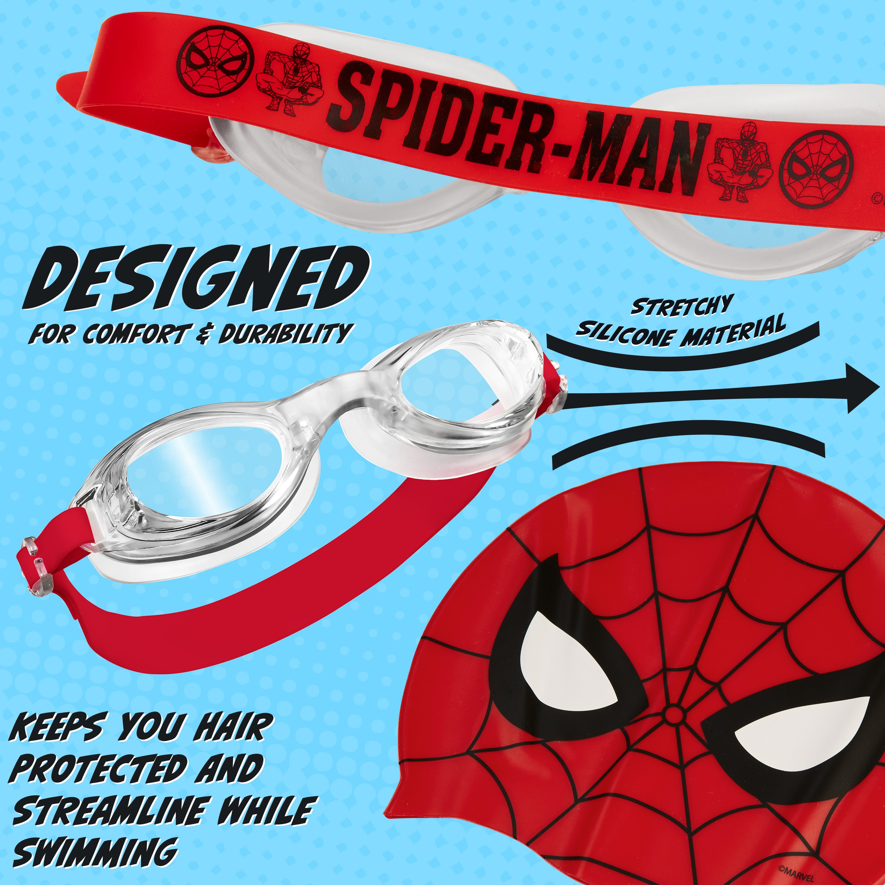 spiderman-kit-piscine-enfant-6-14-ans-rouge image 4