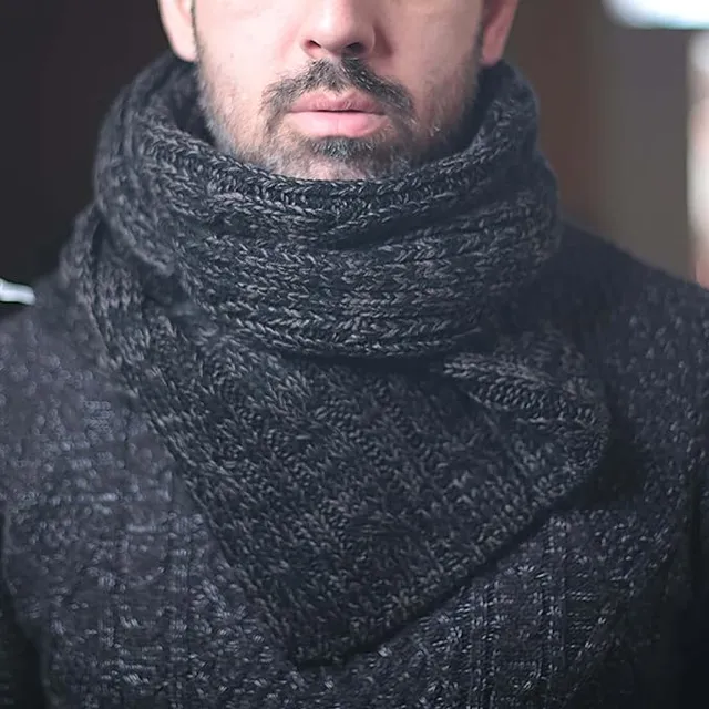 citycomfort-men-charpe-tricot-e-hiver-douce-unie image 1