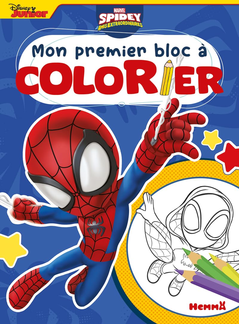 marvel-spidey-bloc-colorier-3-ans-livre-coloriage image 1