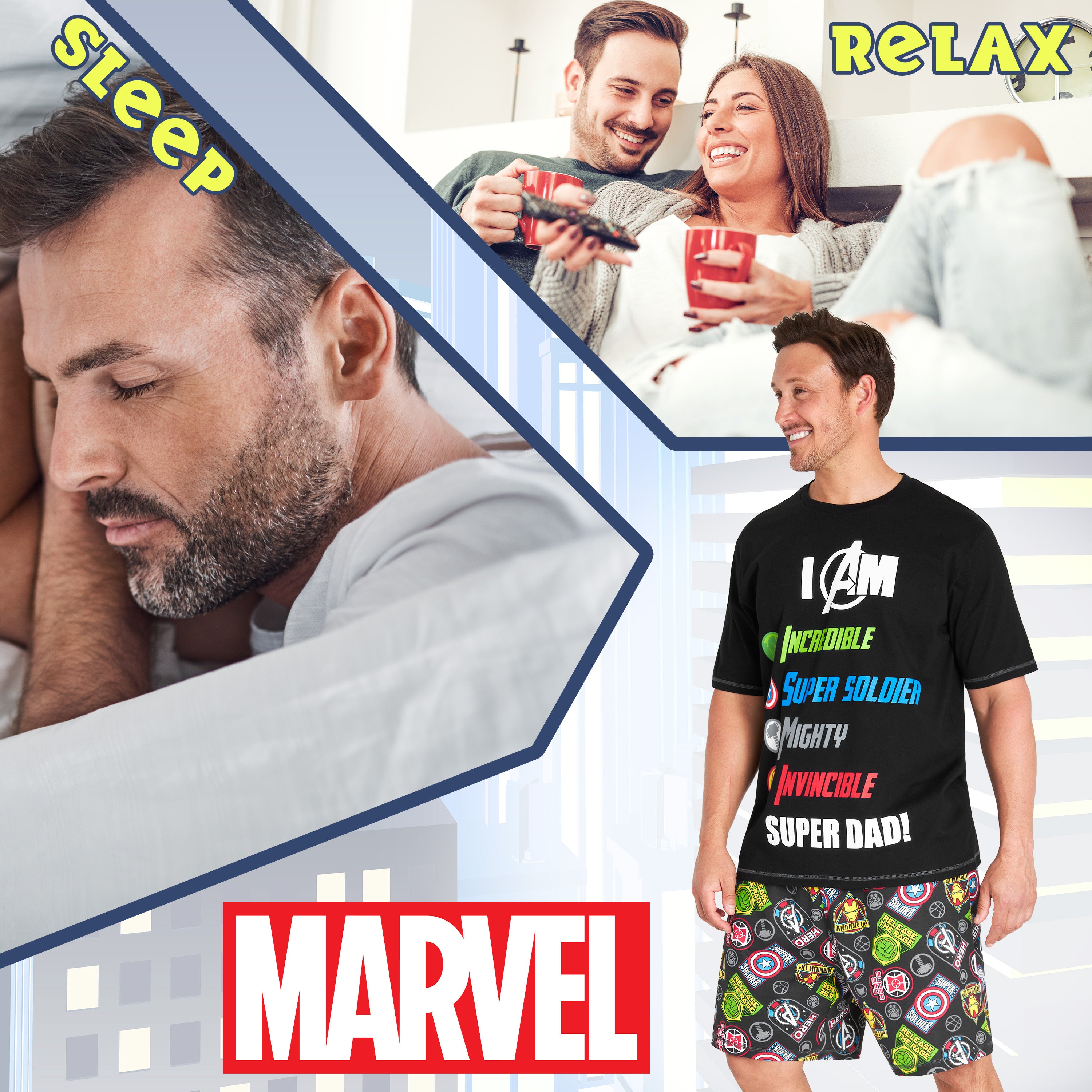 get-trend-men-pyjama-avengers-homme-manches-courtes-taille-l image 5