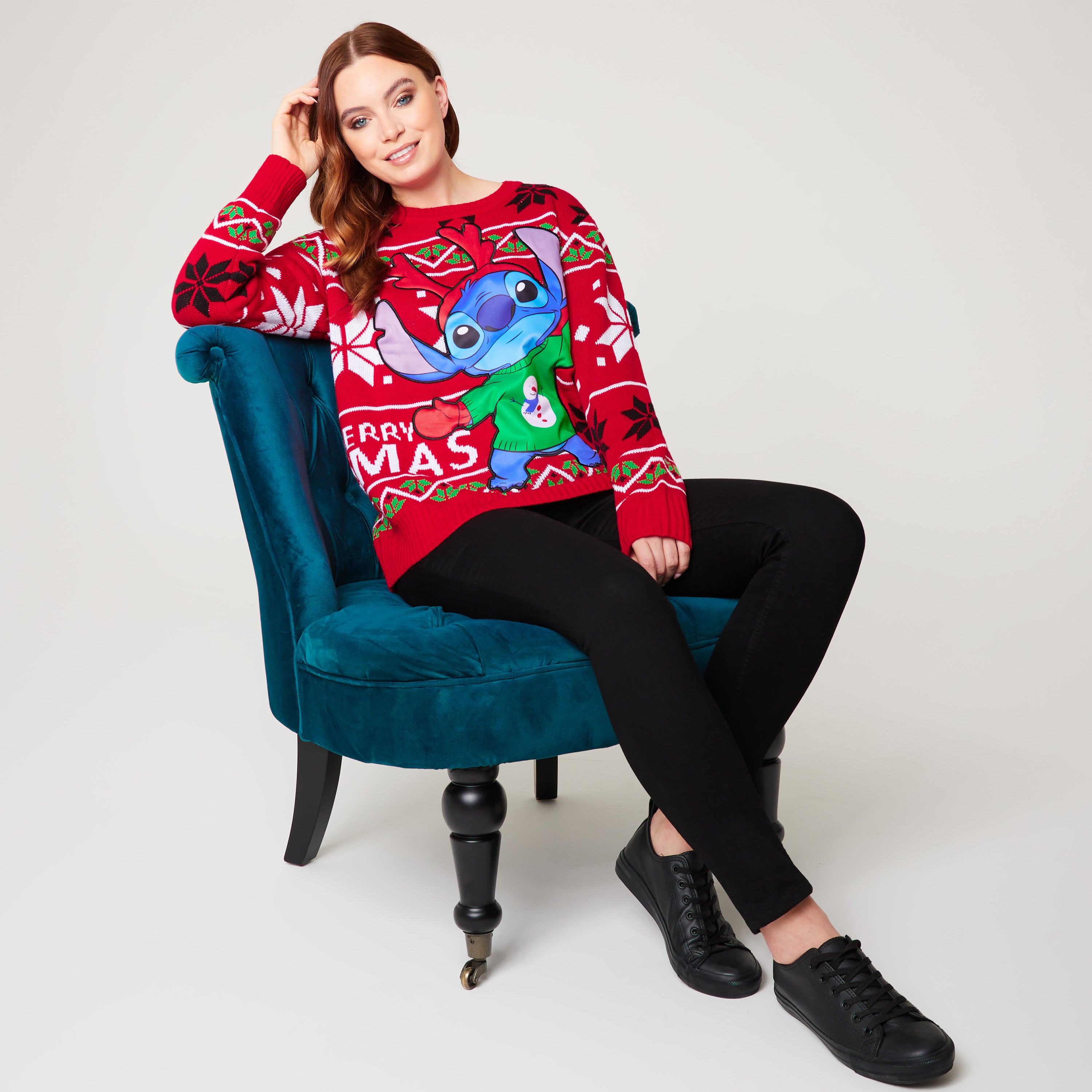disney-stitch-pull-no-l-femme-rouge-manches-longues-taille-s image 4