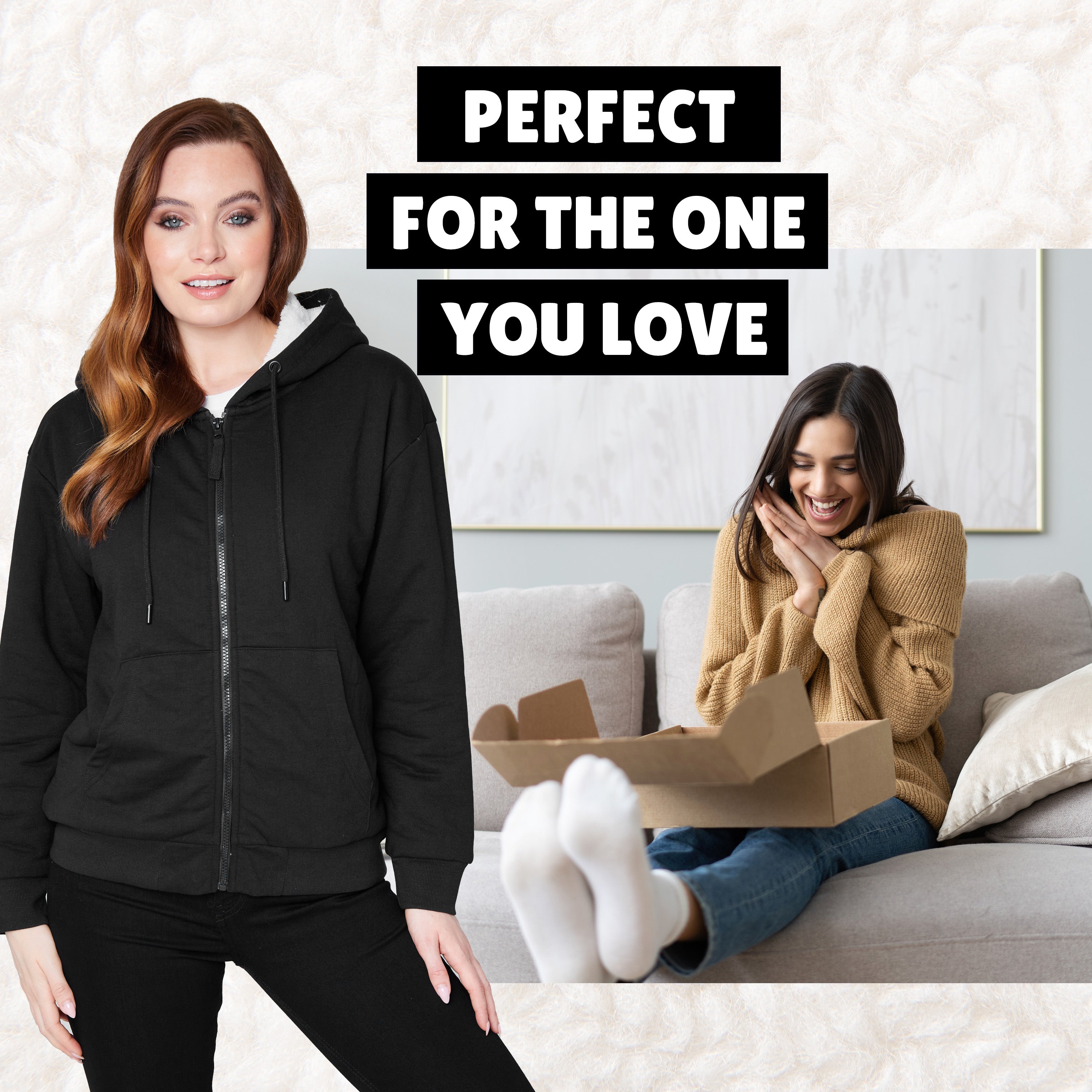 citycomfort-sweat-zip-femme-polaire-noir-s-xl-capuche image 3