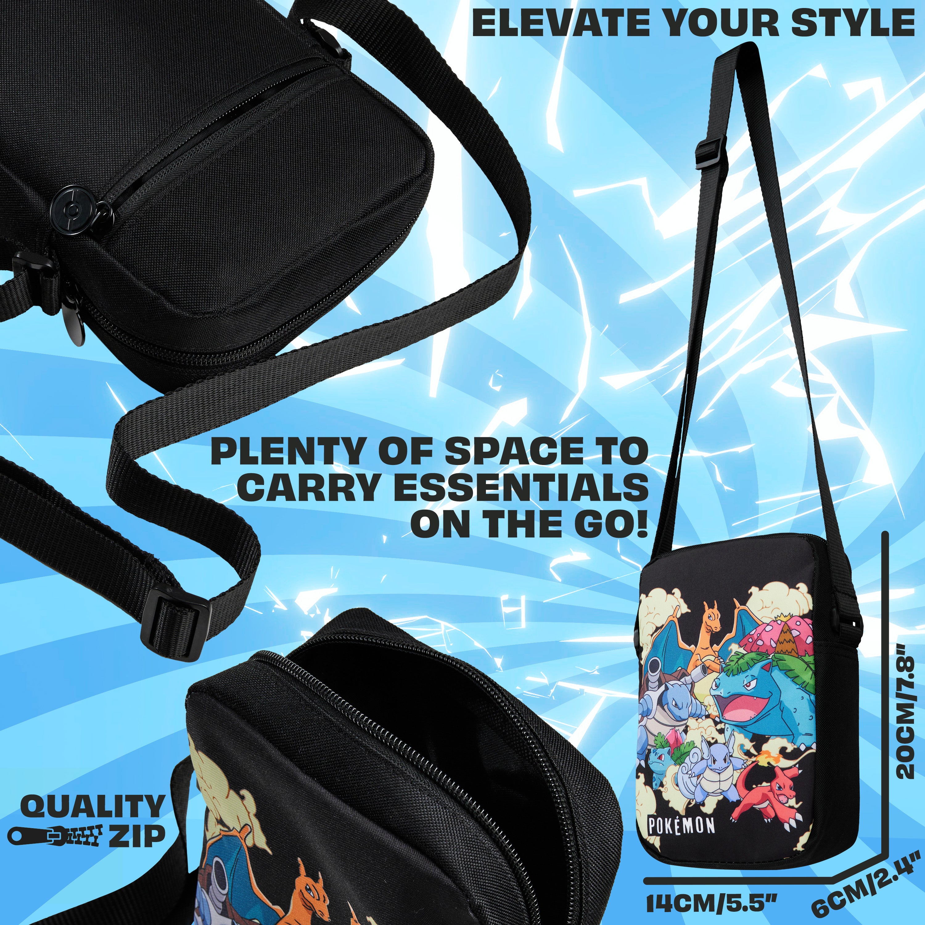 pok-mon-sac-bandouli-re-enfant-pikachu-gengar image 6