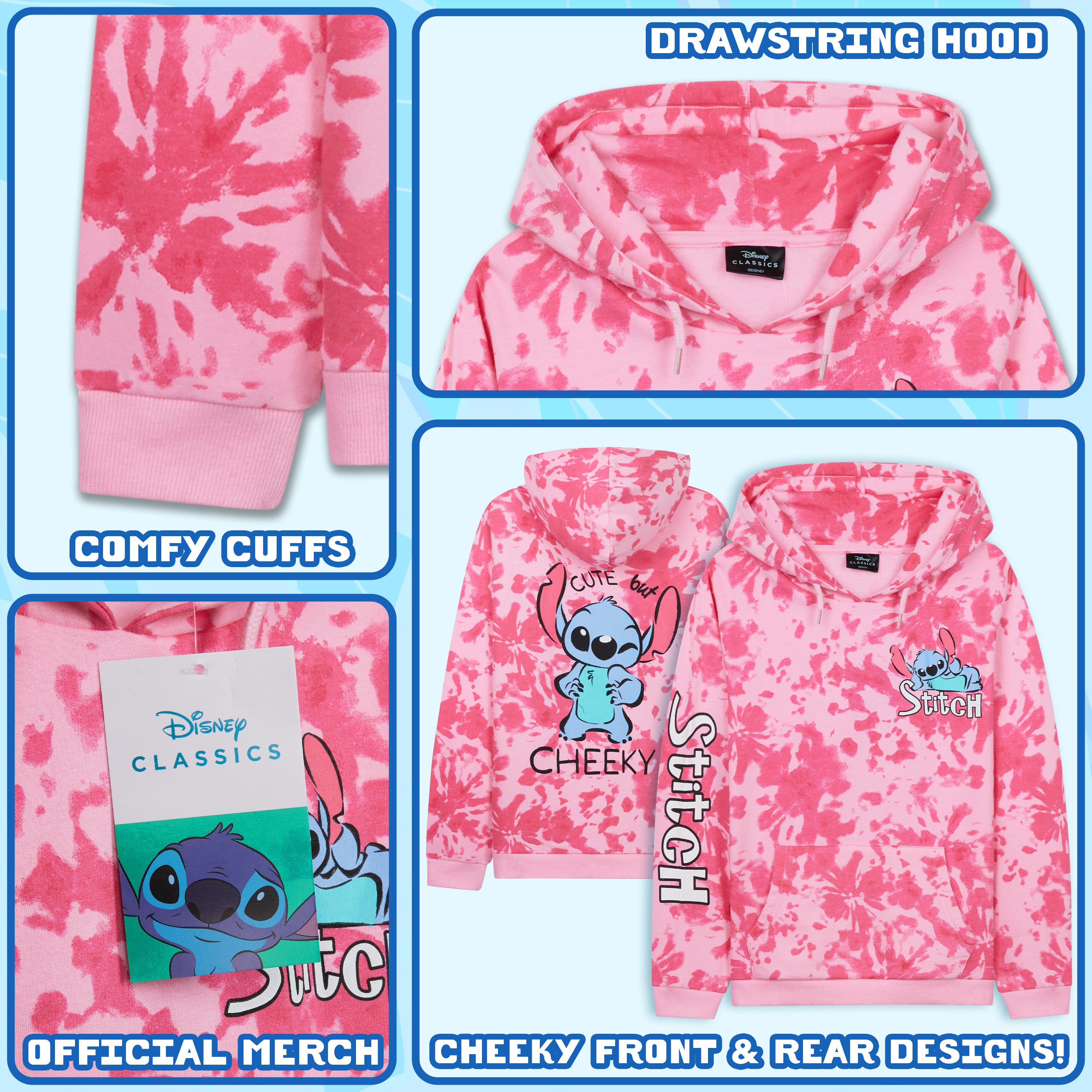 disney-stitch-sweat-capuche-fille-coton-9-10-ans image 4