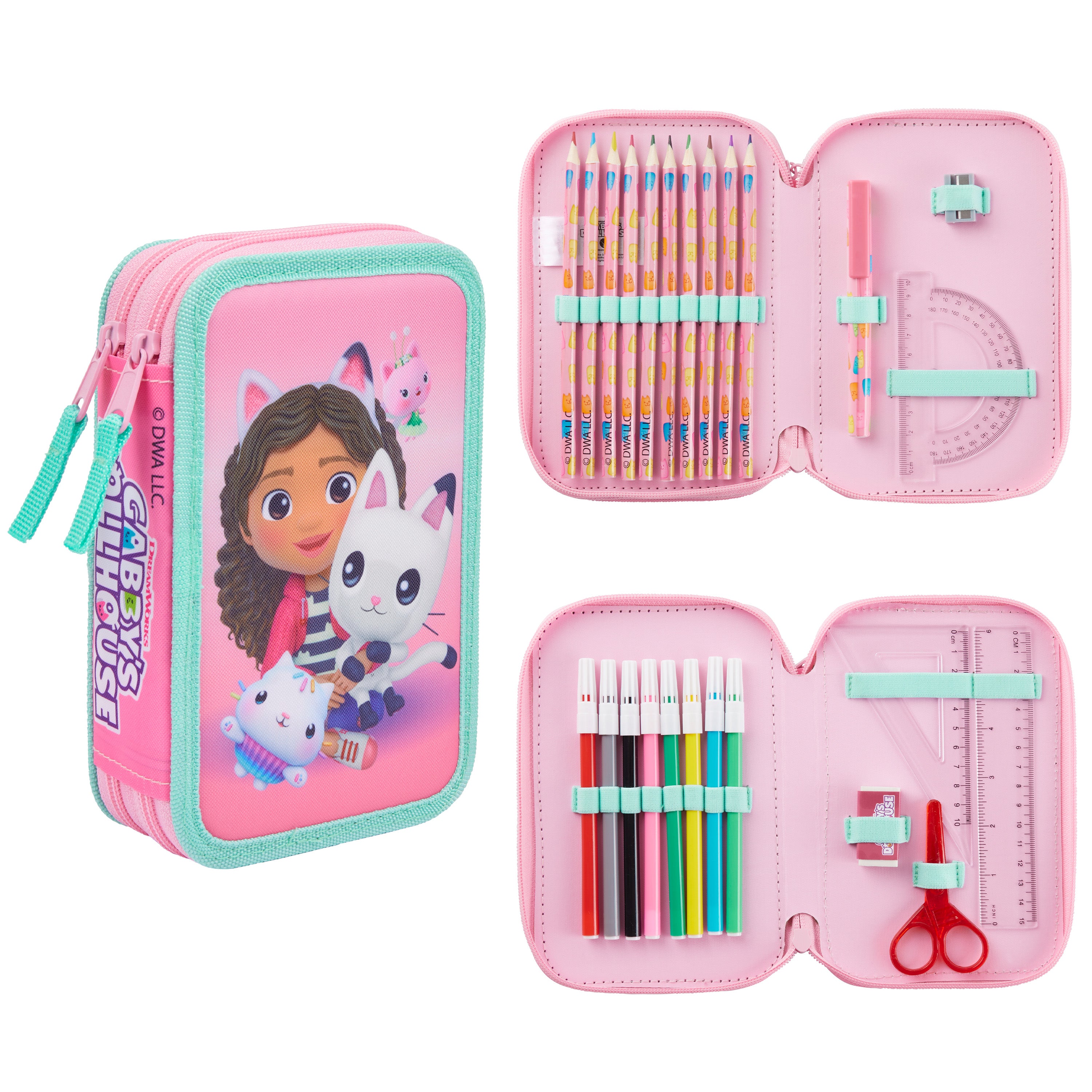 gabby-s-dollhouse-trousse-garnie-fille-crayons-feutres image 1