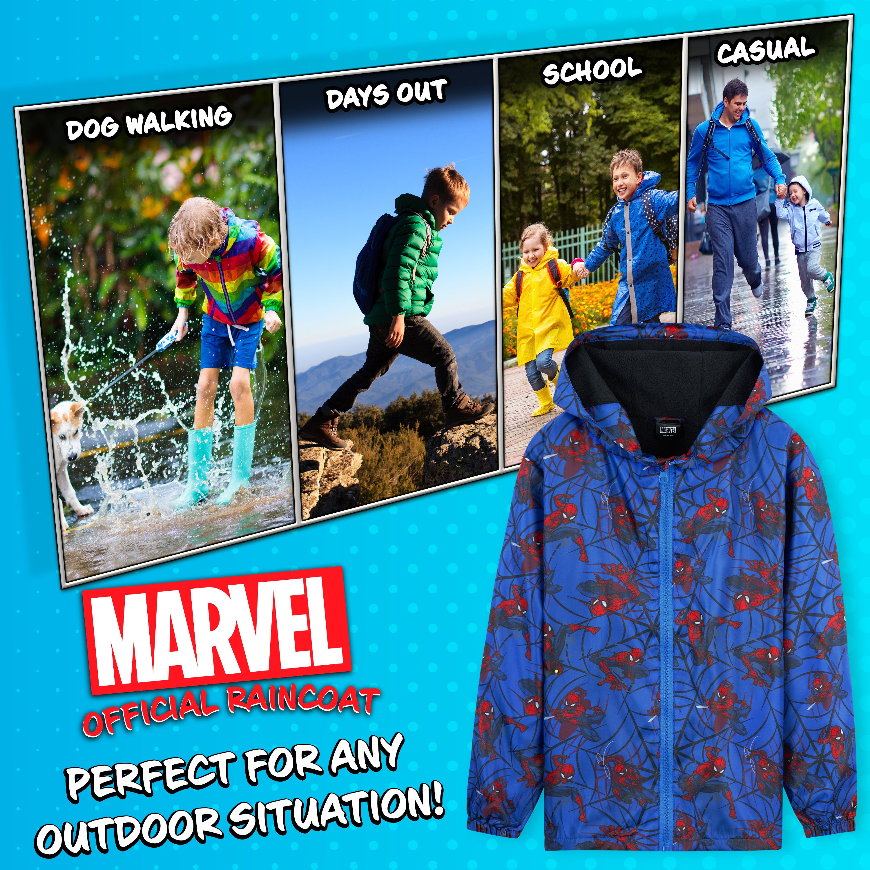 marvel-veste-imperm-able-gar-on-spiderman-5-6-ans-polaire image 4