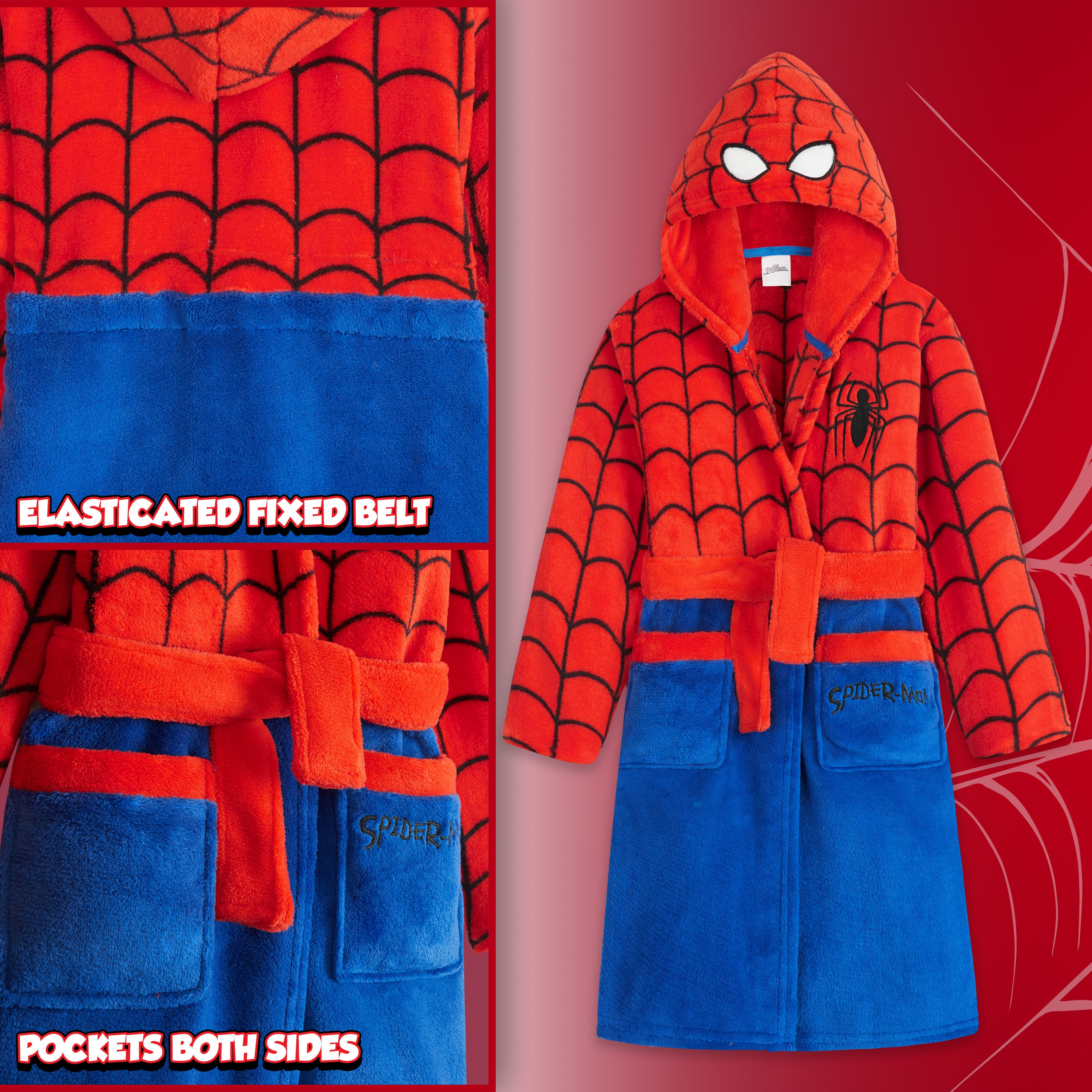 get-trend-marvel-spiderman-peignoir-gar-on-polaire-5-6-ans-capuche image 5