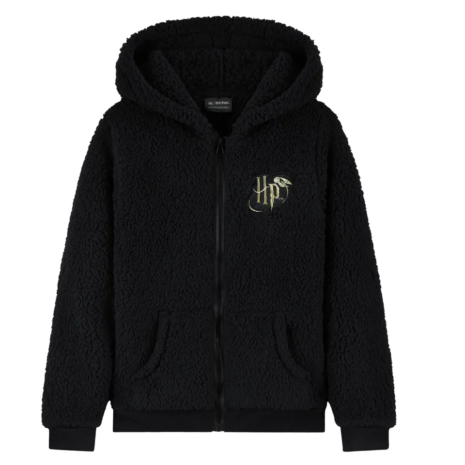 harry-potter-girls-sweat-zipp-fille-sherpa-noir-9-10-ans image 1
