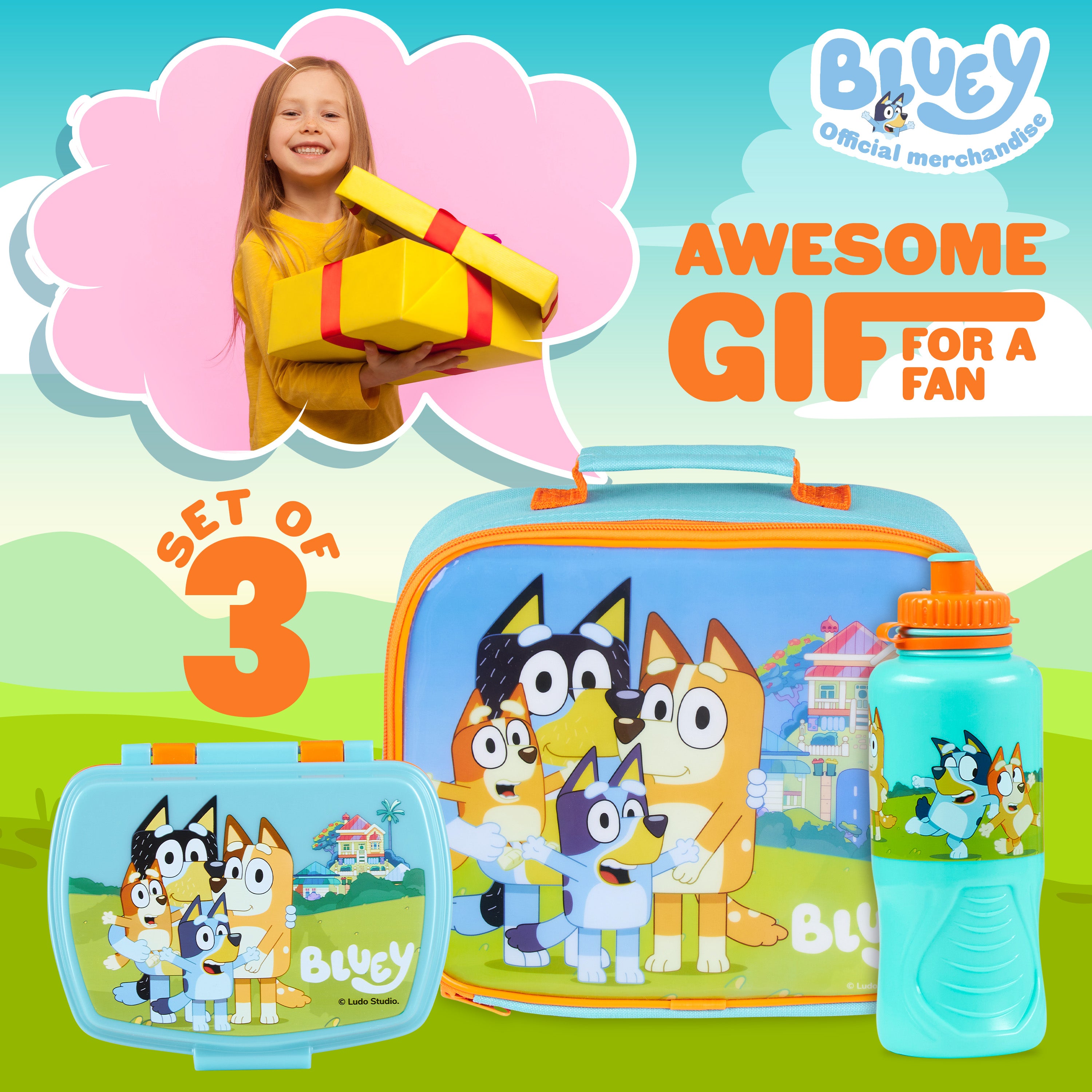 bluey-set-repas-enfant-3-pi-ces-sac-isotherme-430-ml image 3