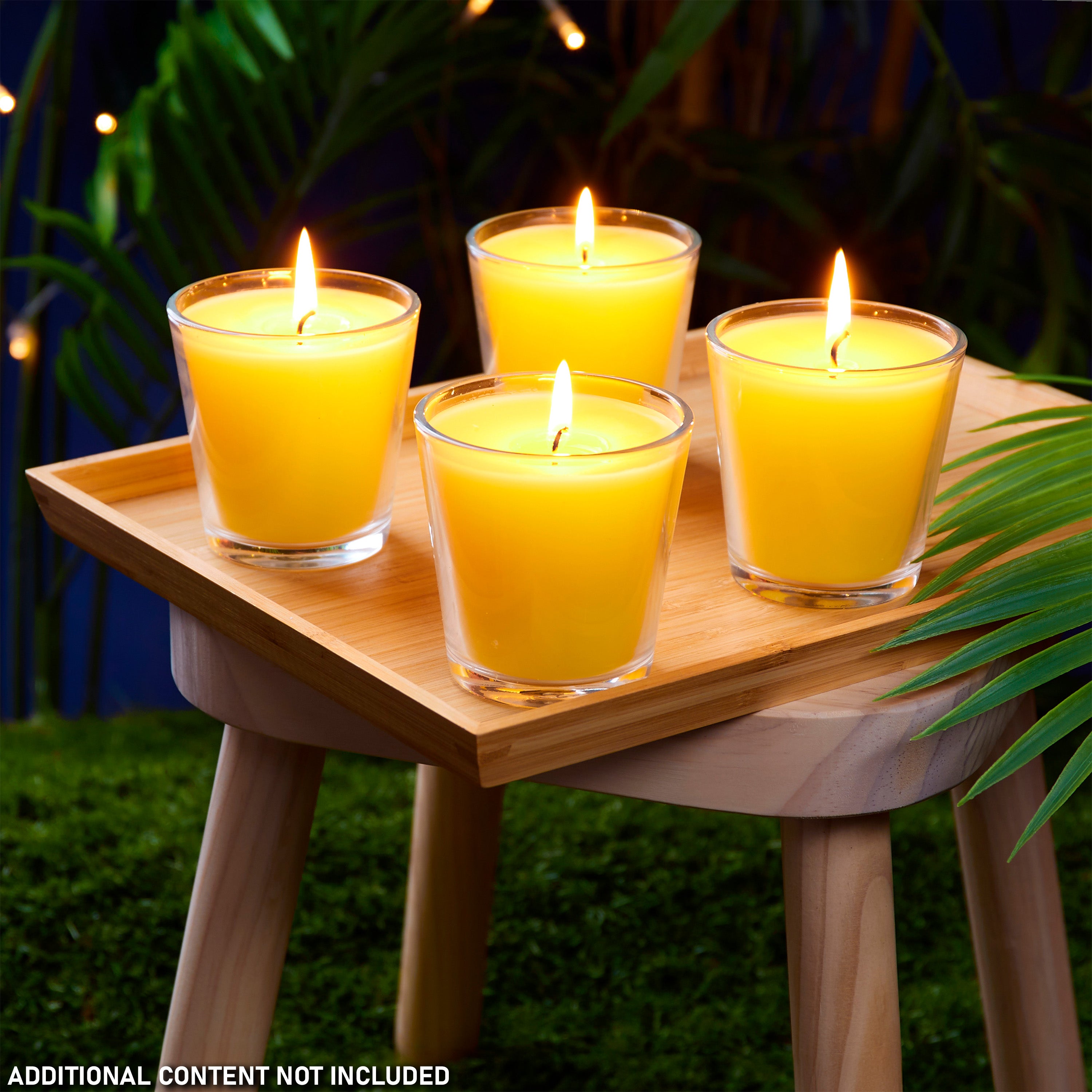 get-trend-deco-express-bougie-citronnelle-jaune-lot-4-anti-moustiques image 2
