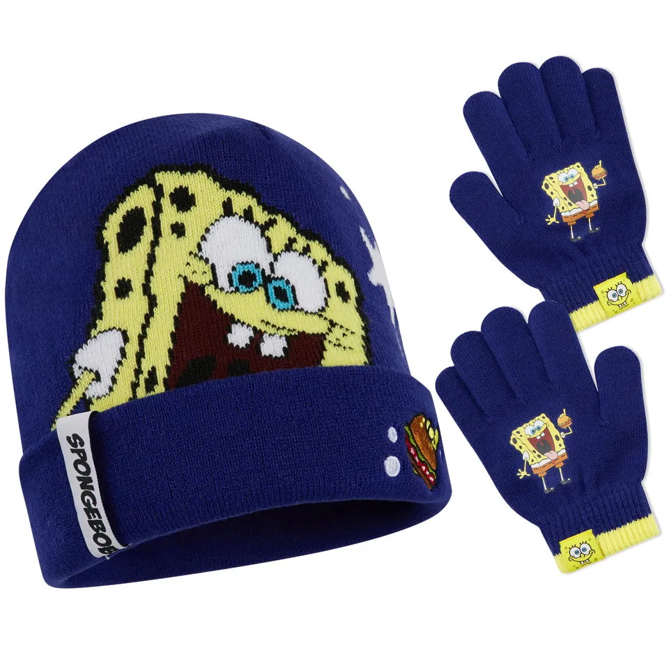 get-trend-boys-bonnet-gants-bob-ponge-gar-on-4-10-ans image 1