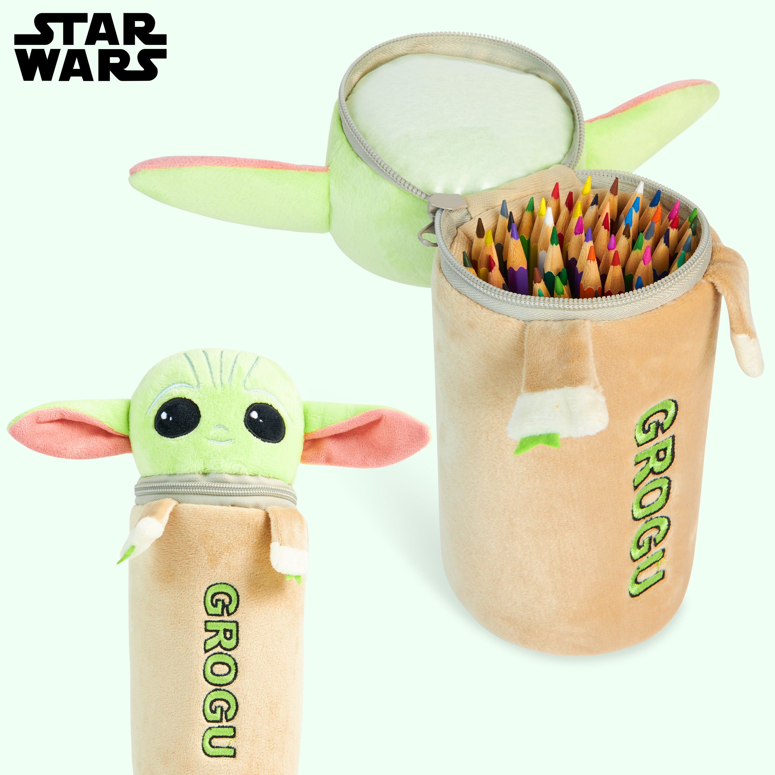 disney-baby-yoda-trousse-peluche-garnie-48-crayons-couleur image 3