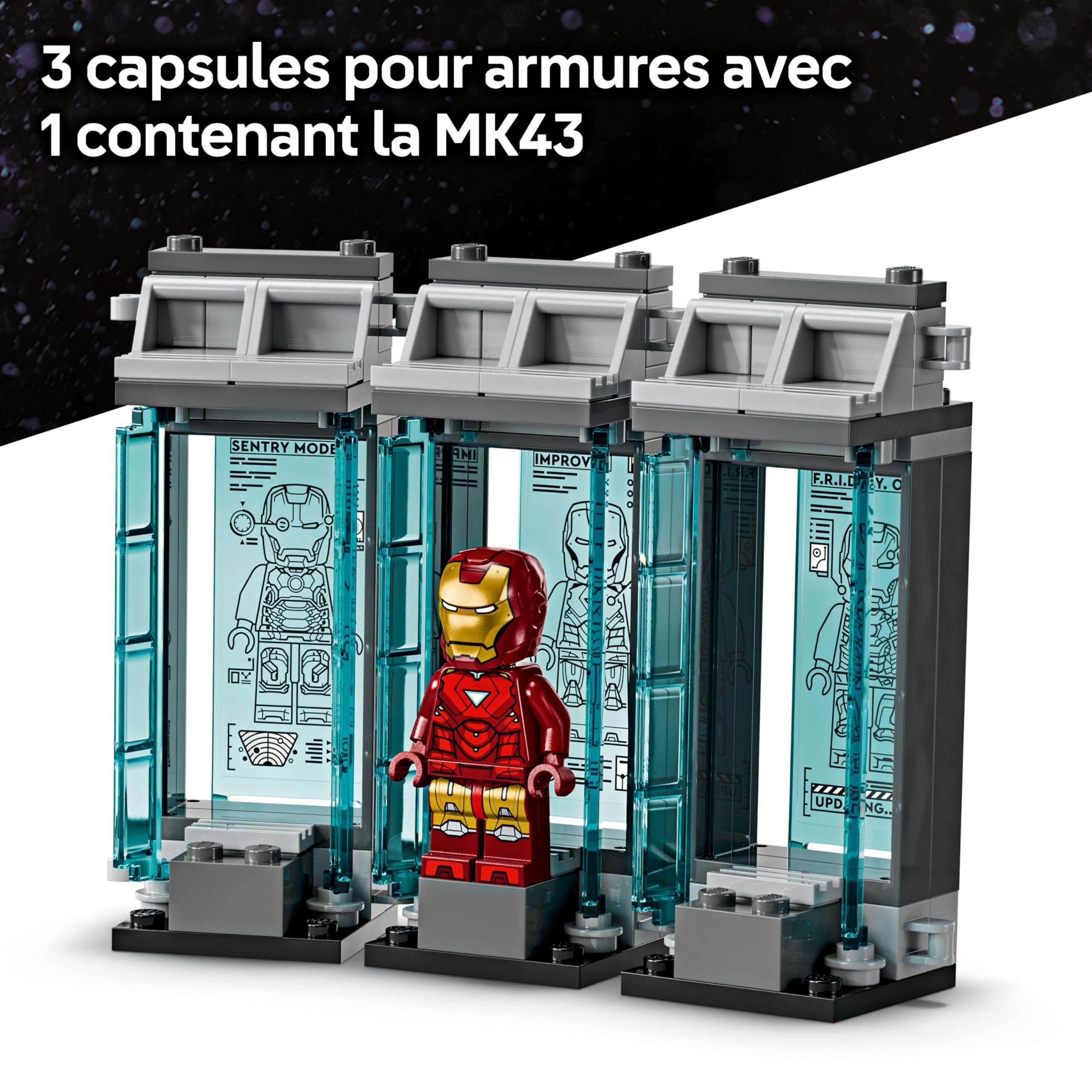 lego-marvel-76315-laboratoire-iron-man-salle-des-armures-8-ans image 3