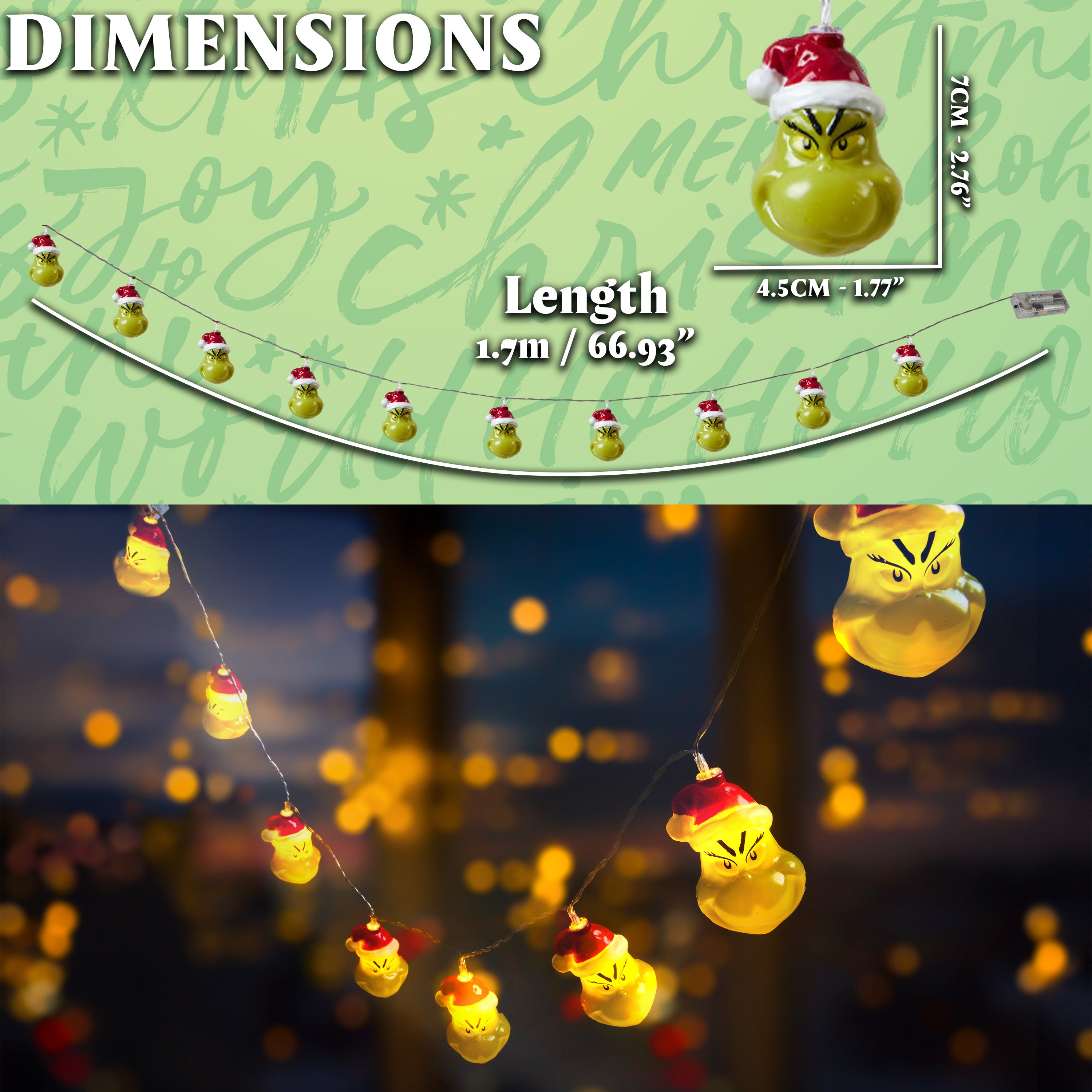 get-trend-guirlande-lumineuse-grinch-verte-3d-led-piles image 6