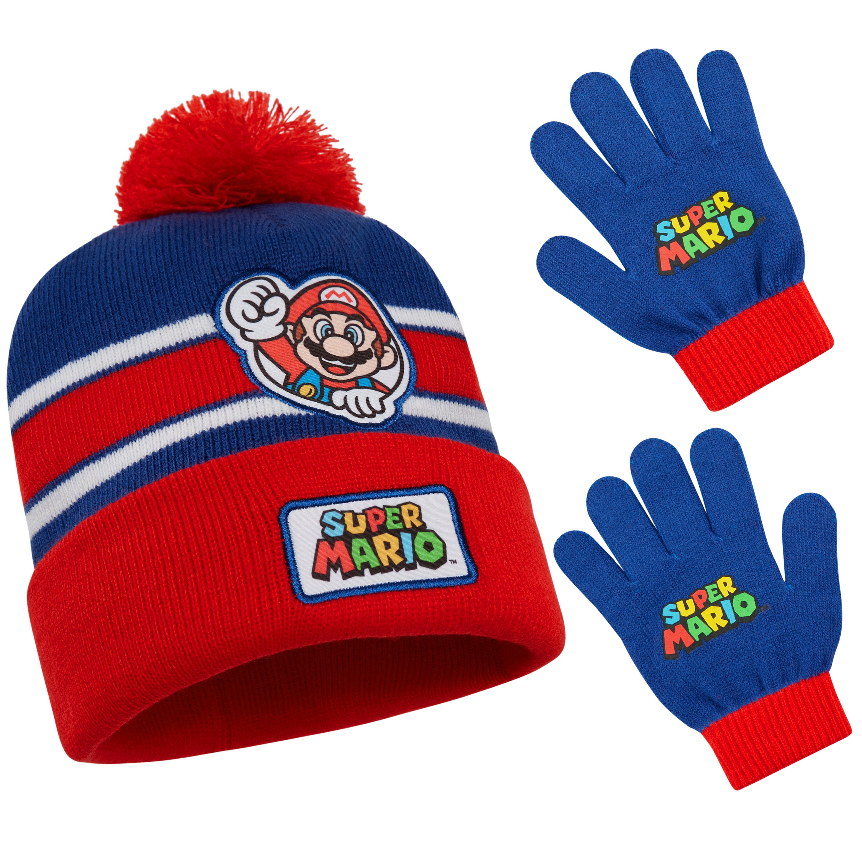 super-mario-boys-set-bonnet-gants-hiver-4-12-ans image 1