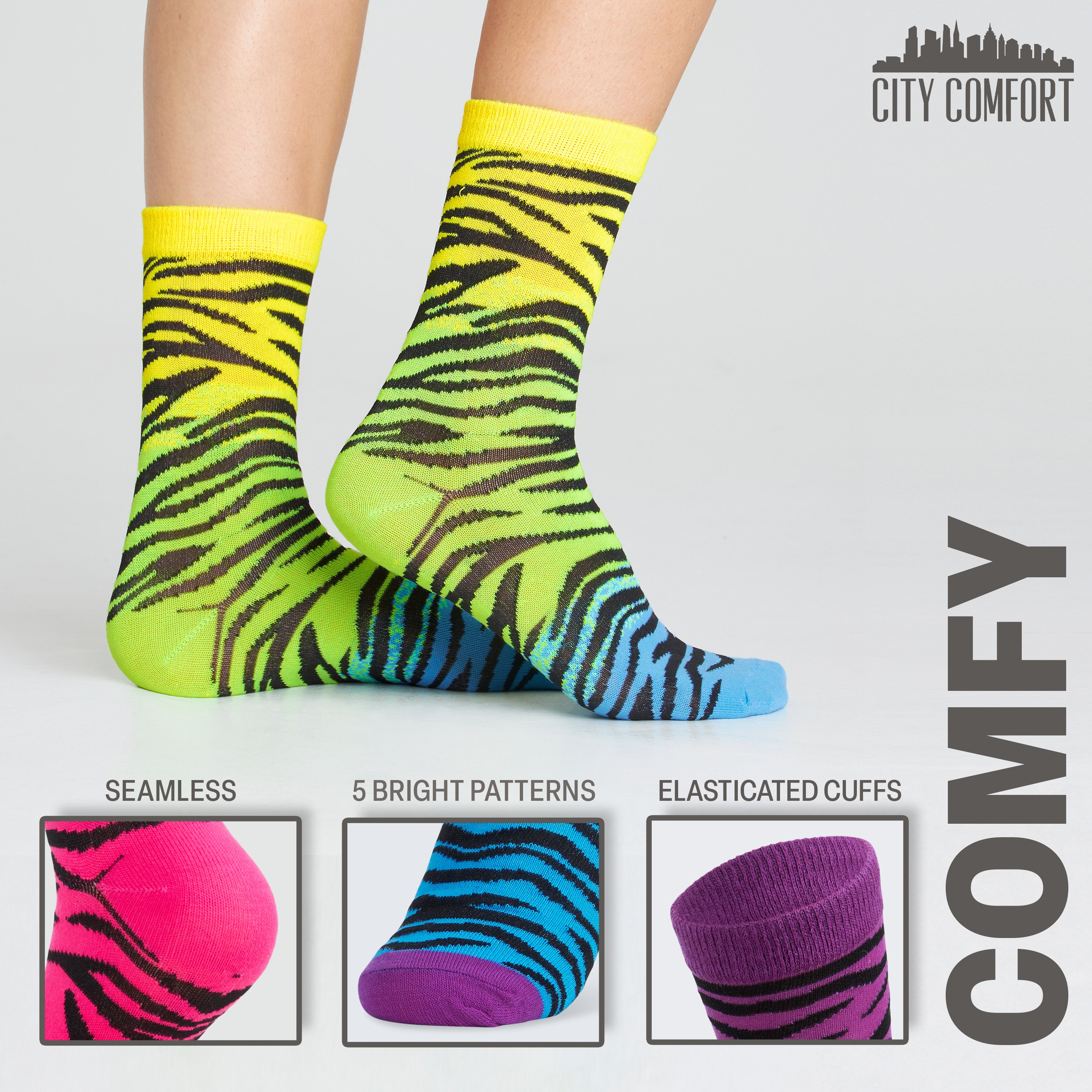 citycomfort-chaussettes-femme-x5-douces-chaud image 5
