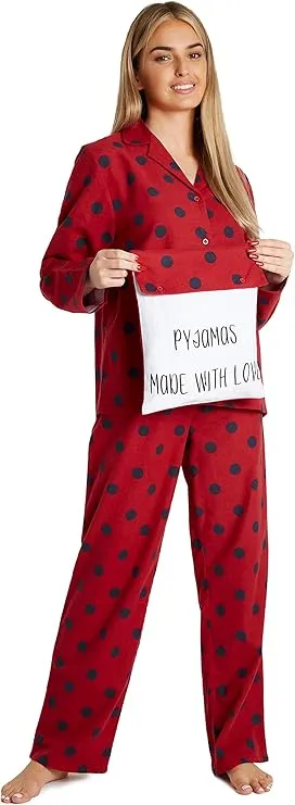 citycomfort-pyjama-femme-boutons-coton-bross-taille-m-pastel image 1