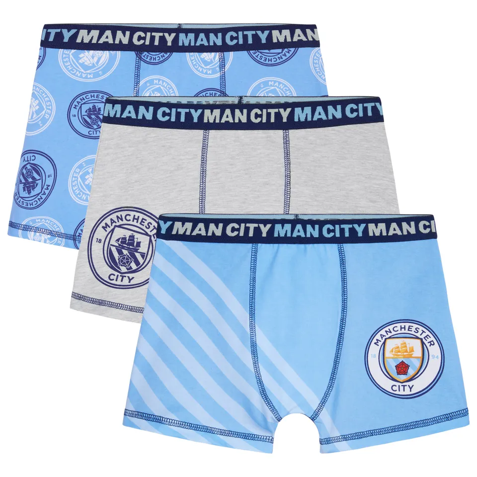 manchester-city-boxer-gar-on-lot-3-coton-stretch-7-8-ans image 1