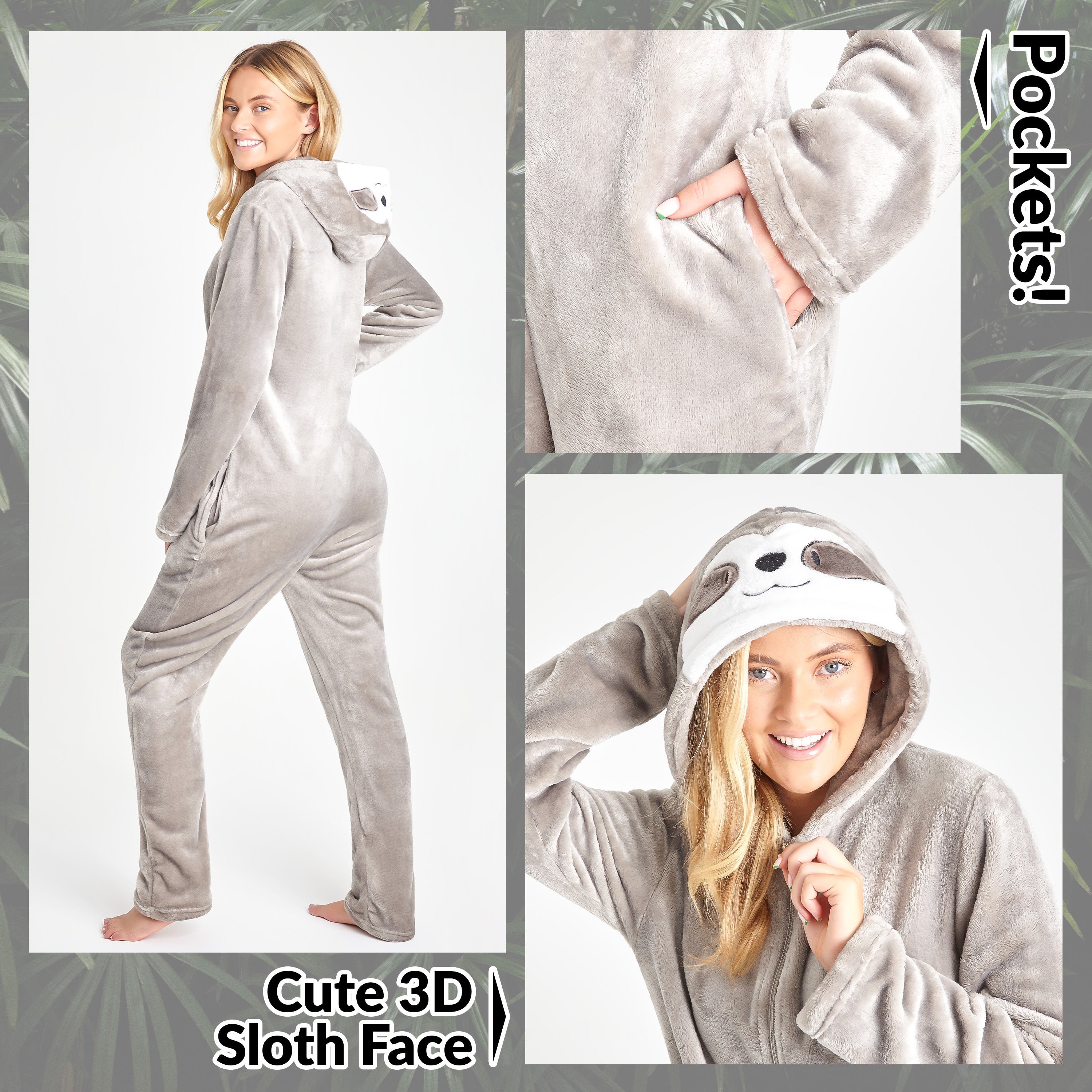 citycomfort-combinaison-pyjama-polaire-femme-capuche-taille-m image 5