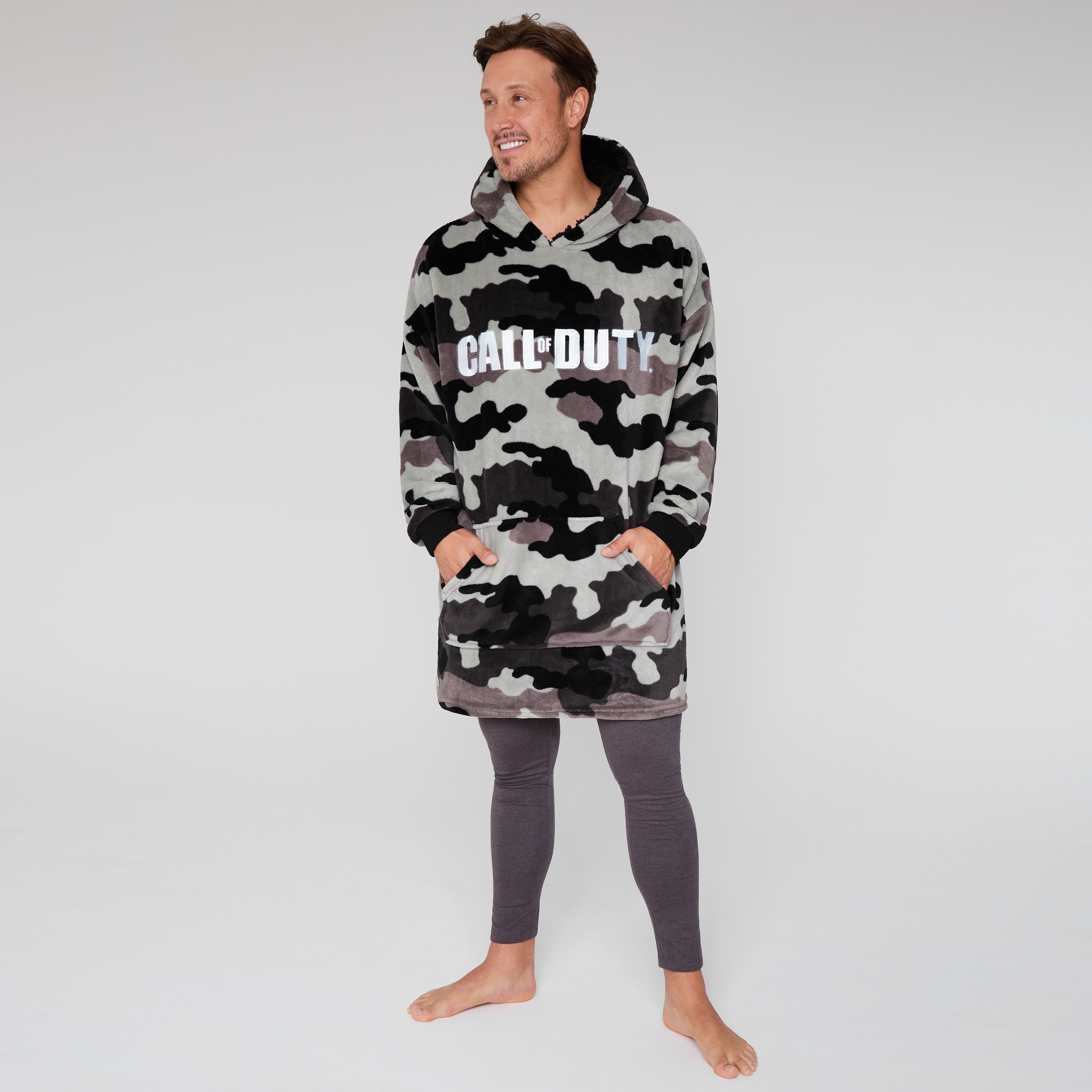 call-of-duty-sweat-plaid-hoodie-homme-gris-camo-taille-unique image 3