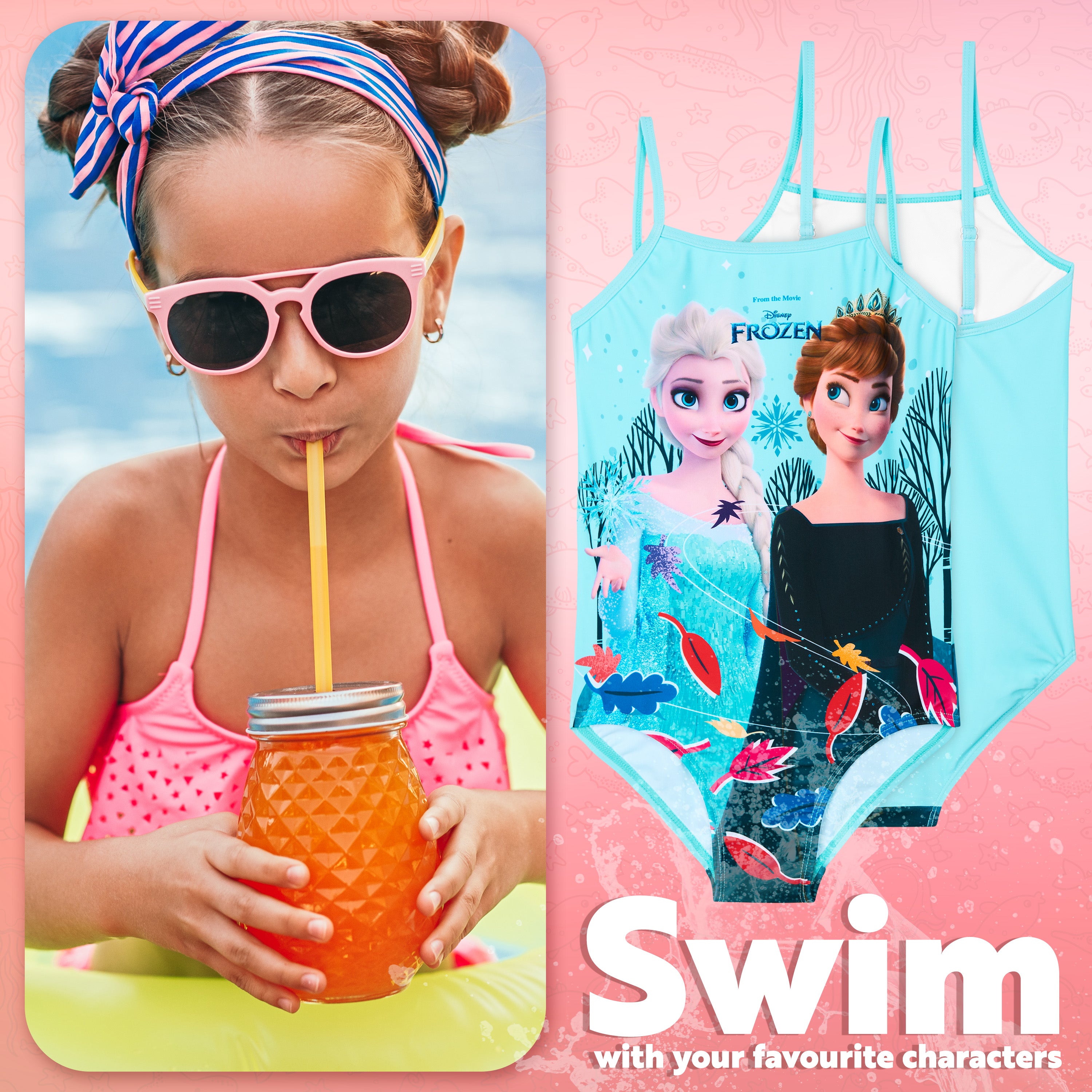 get-trend-girls-frozen-maillot-de-bain-fille-une-pi-ce-stretch image 3