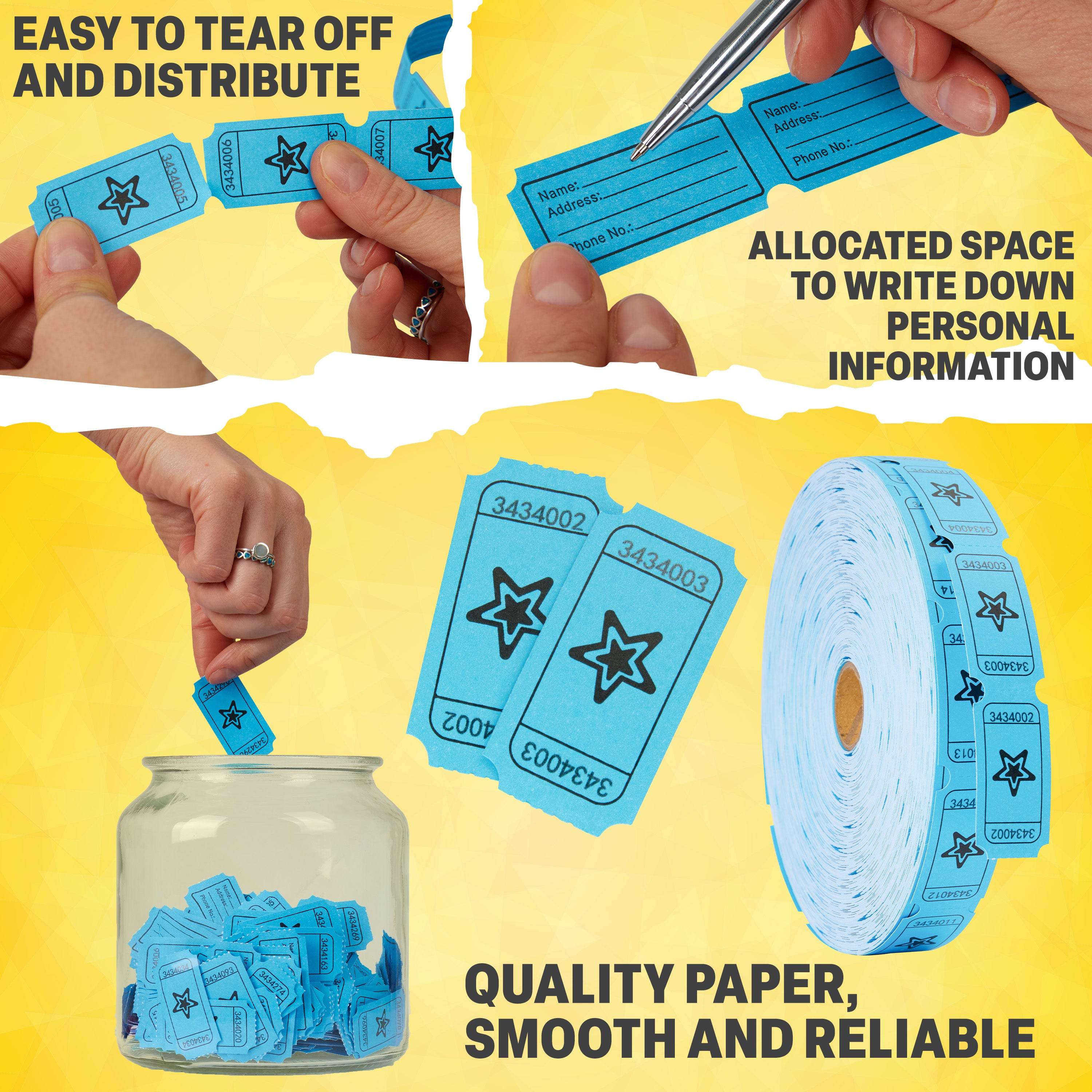 kreativekraft-bingo-tickets-tombola-bleus-en-rouleau image 3