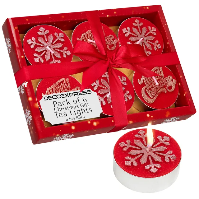deco-express-bougie-chauffe-plat-no-l-rouge-lot-6 image 1