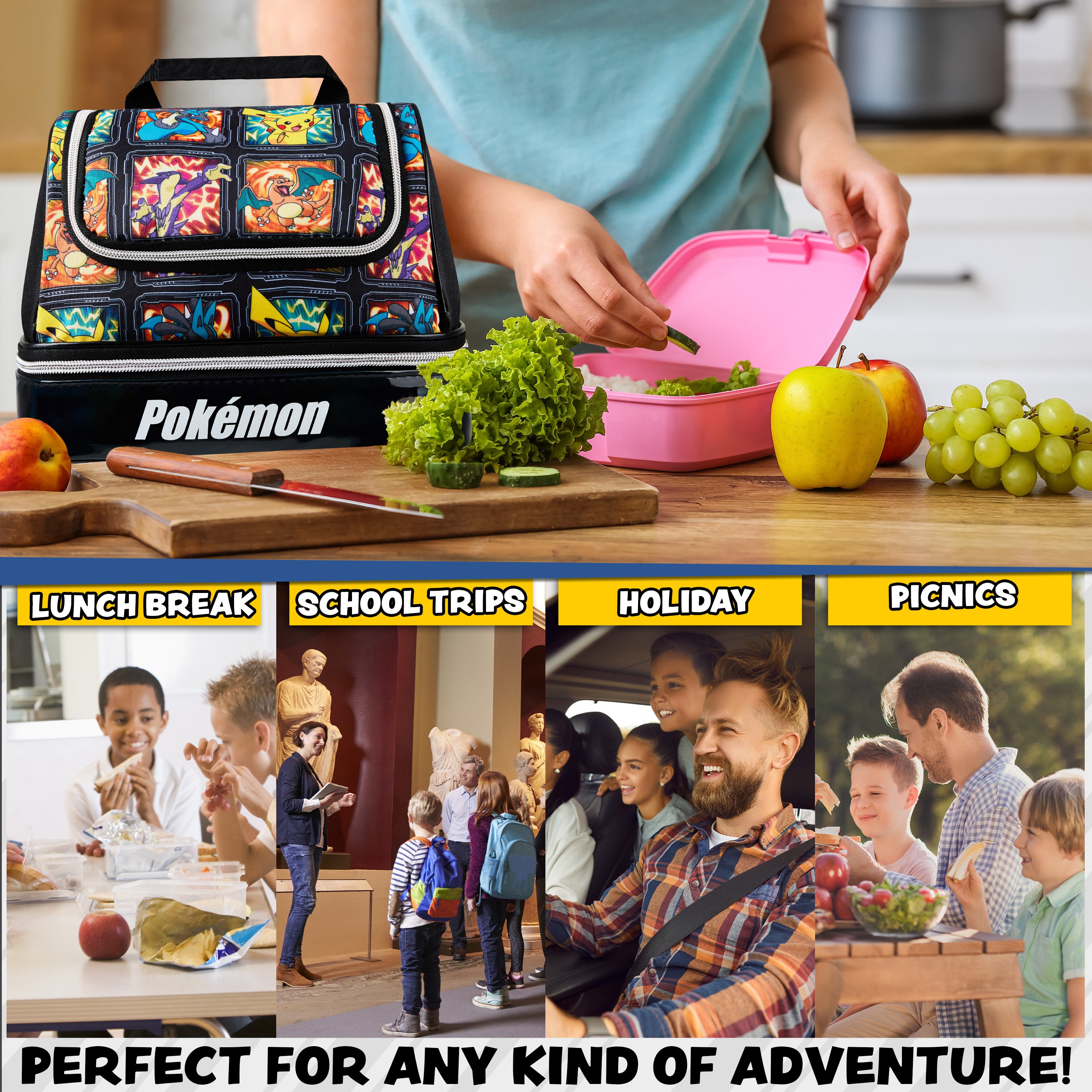 pok-mon-sac-repas-enfant-isotherme-double-tage-pikachu image 2
