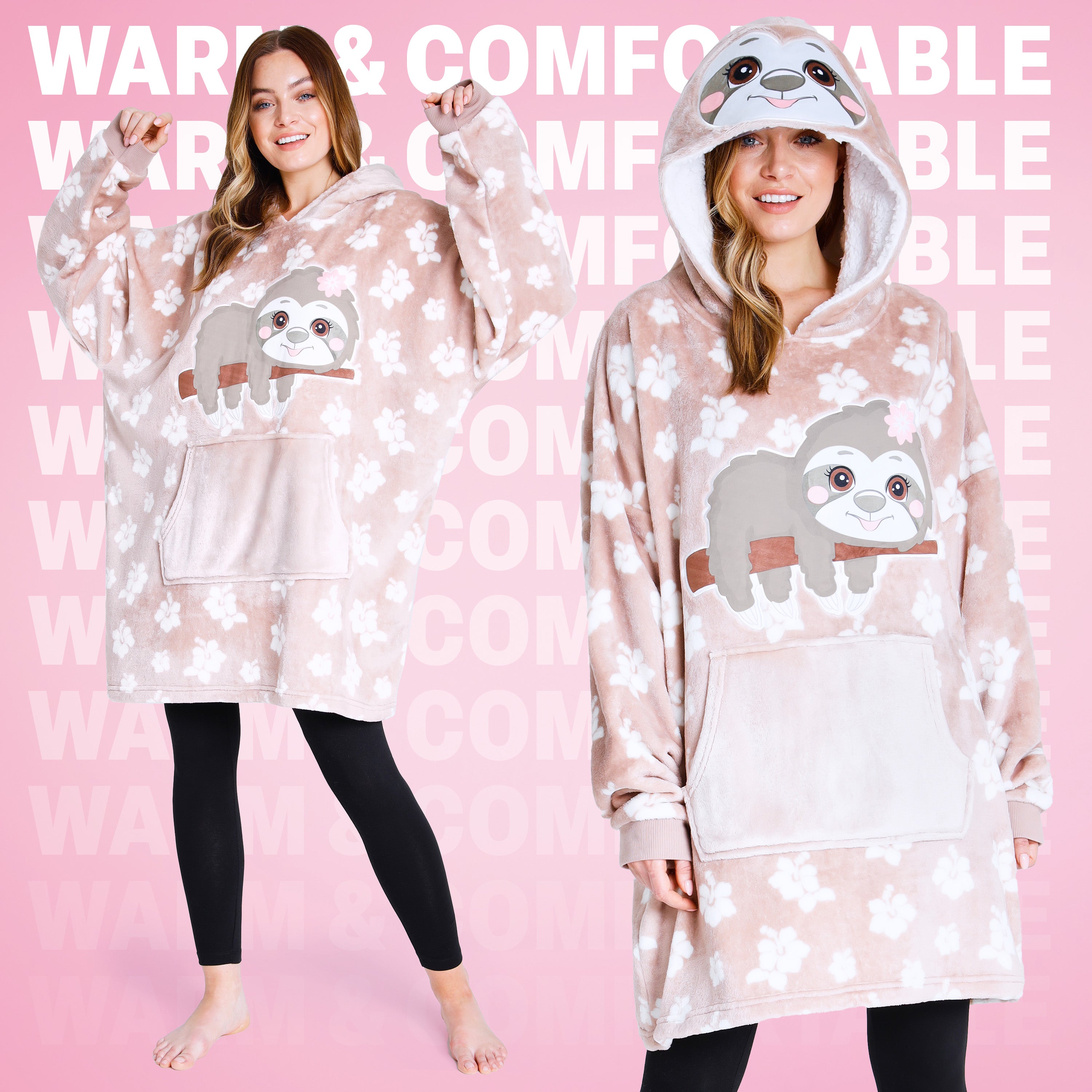 citycomfort-women-hoodie-plaid-polaire-paresseux-taille-unique image 4