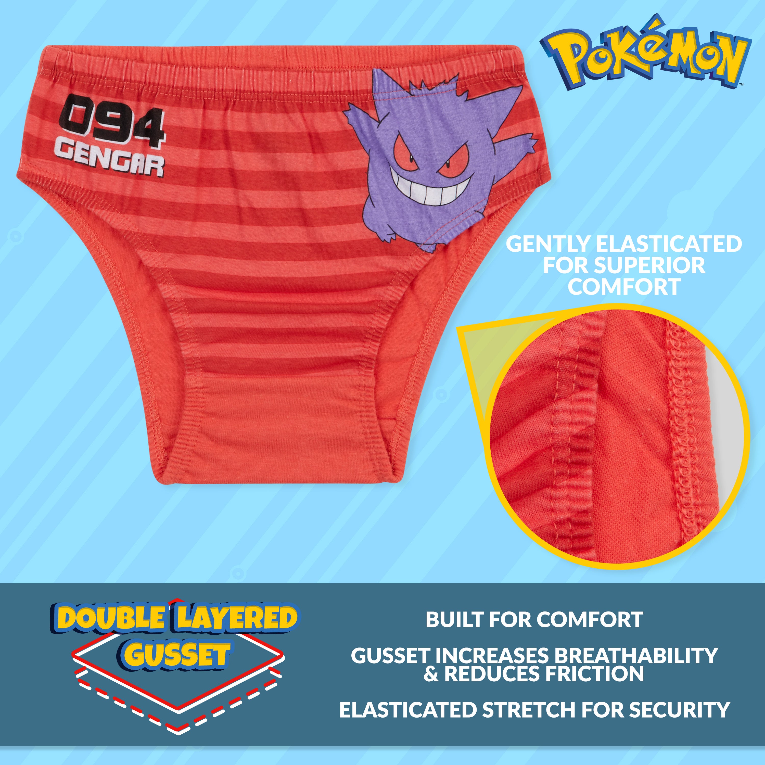 get-trend-boys-pok-mon-slip-gar-on-coton-lot-de-5-pikachu image 5