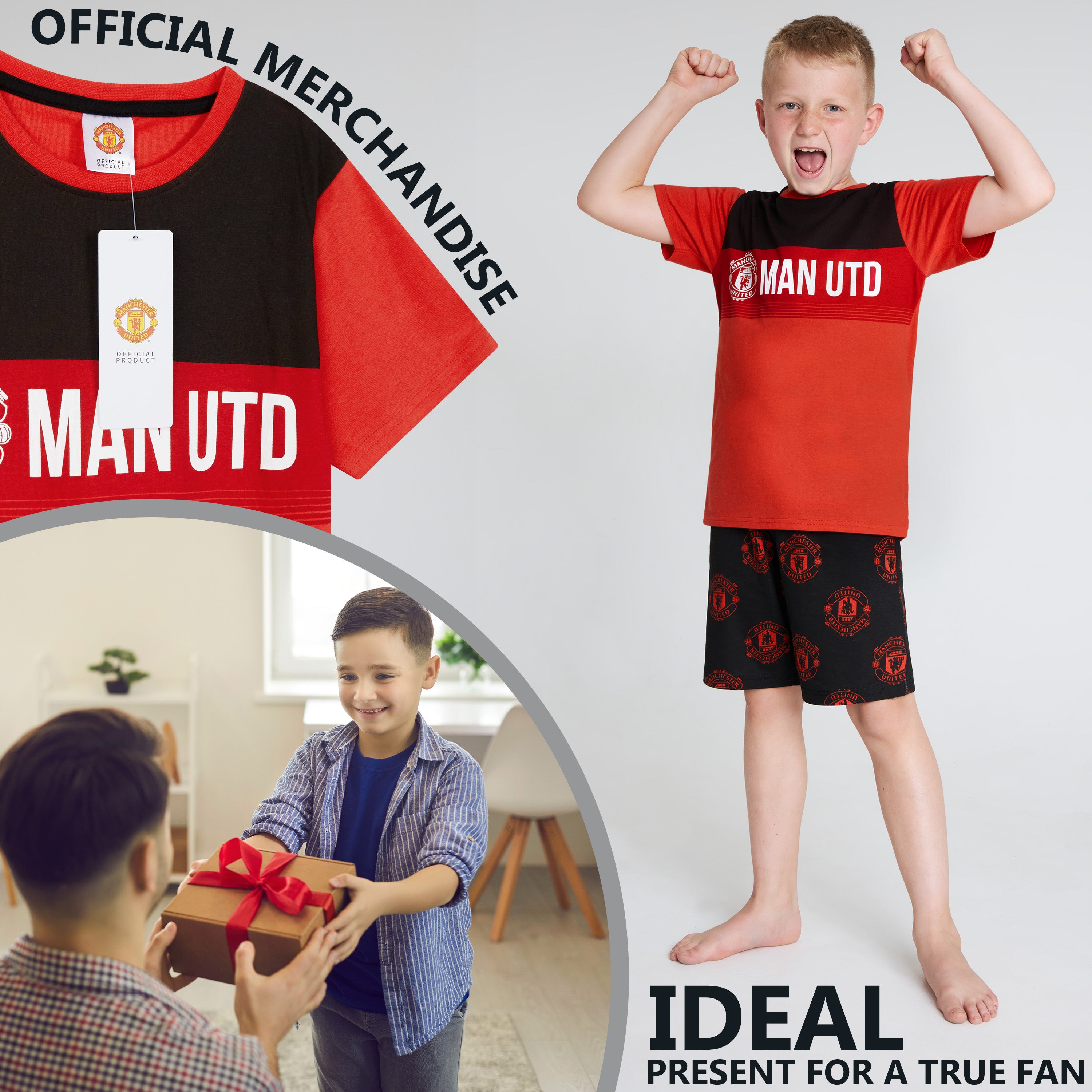 manchester-united-pyjama-short-garcon-coton-ete-5-6-ans image 3