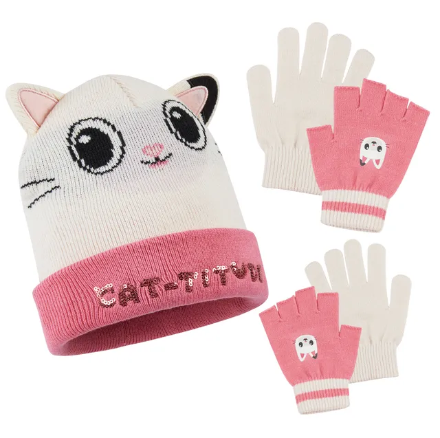 gabby-s-dollhouse-ensemble-bonnet-et-gants-fille-2-pi-ces-2-8-ans image 1