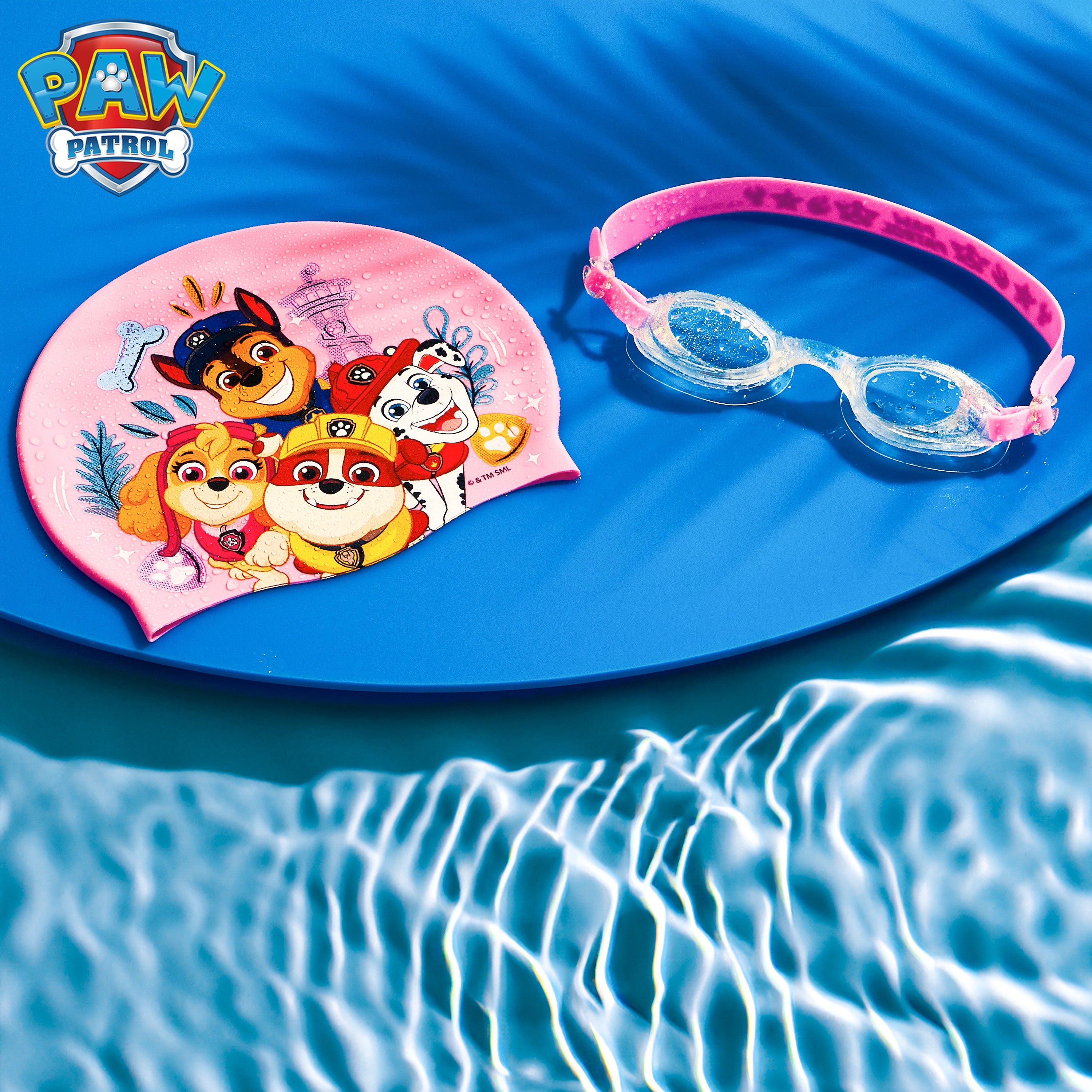pat-patrouille-lunettes-de-piscine-enfant-bonnet-rose-3-6-ans image 2