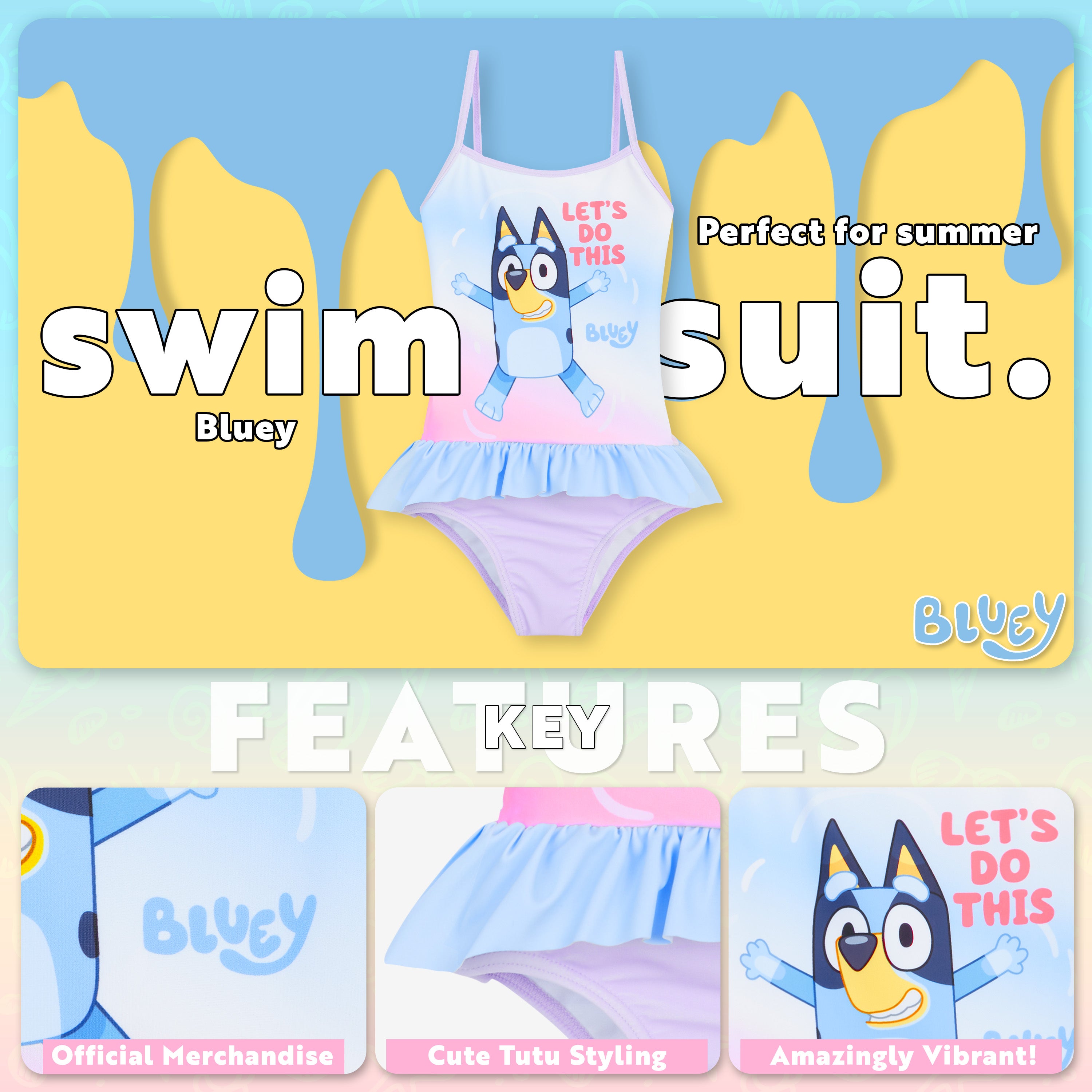 bluey-maillot-de-bain-fille-une-pi-ce-5-6-ans-polyester image 3