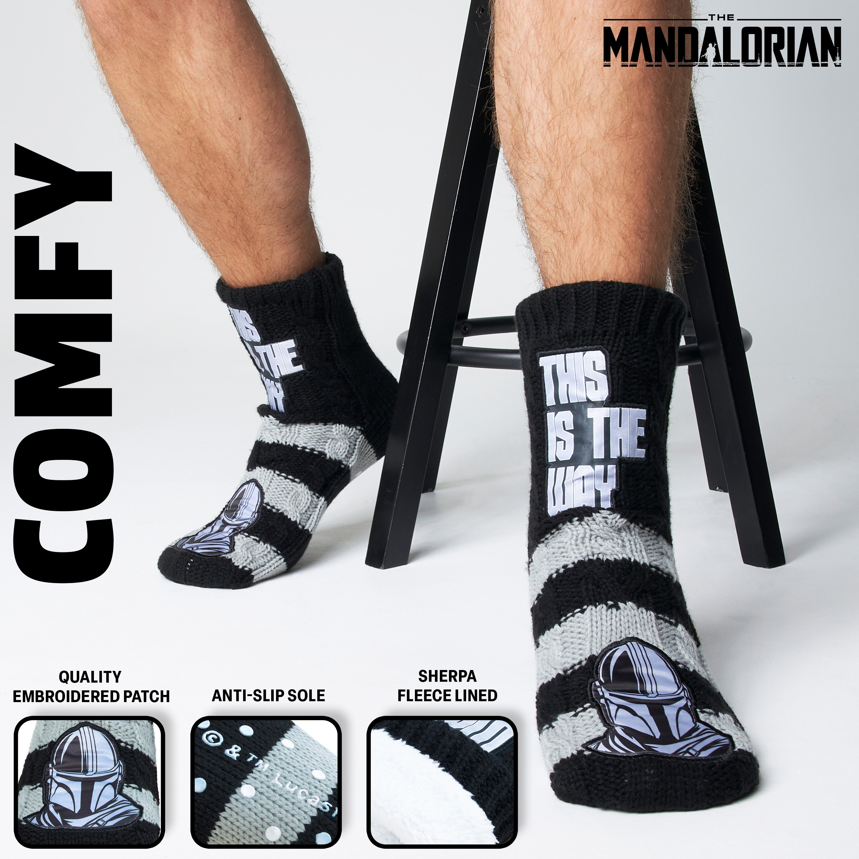 disney-mandalorian-baby-yoda-chaussons-chaussettes-homme image 5