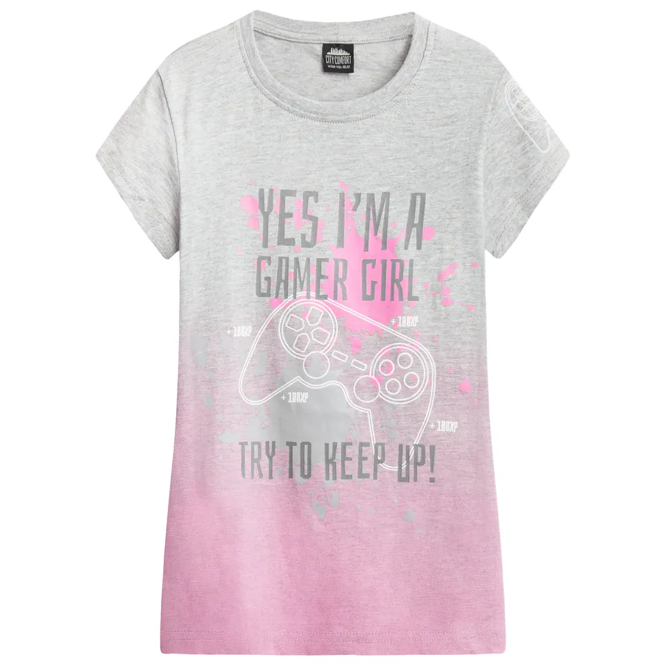 get-trend-girls-t-shirt-gamer-girl-9-10-ans-coton image 1