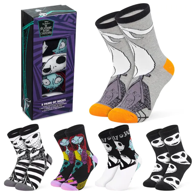 disney-chaussettes-fantaisie-femme-lot-5-coton-taille-unique image 1