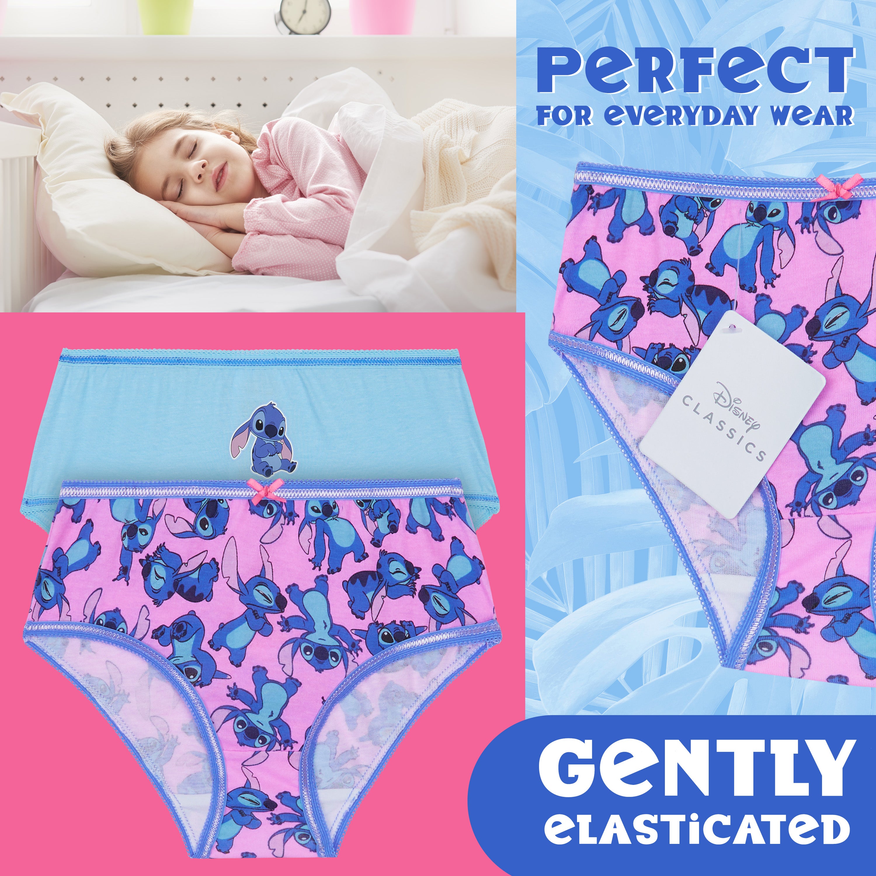 disney-stitch-culottes-fille-coton-pack-de-5-color image 3