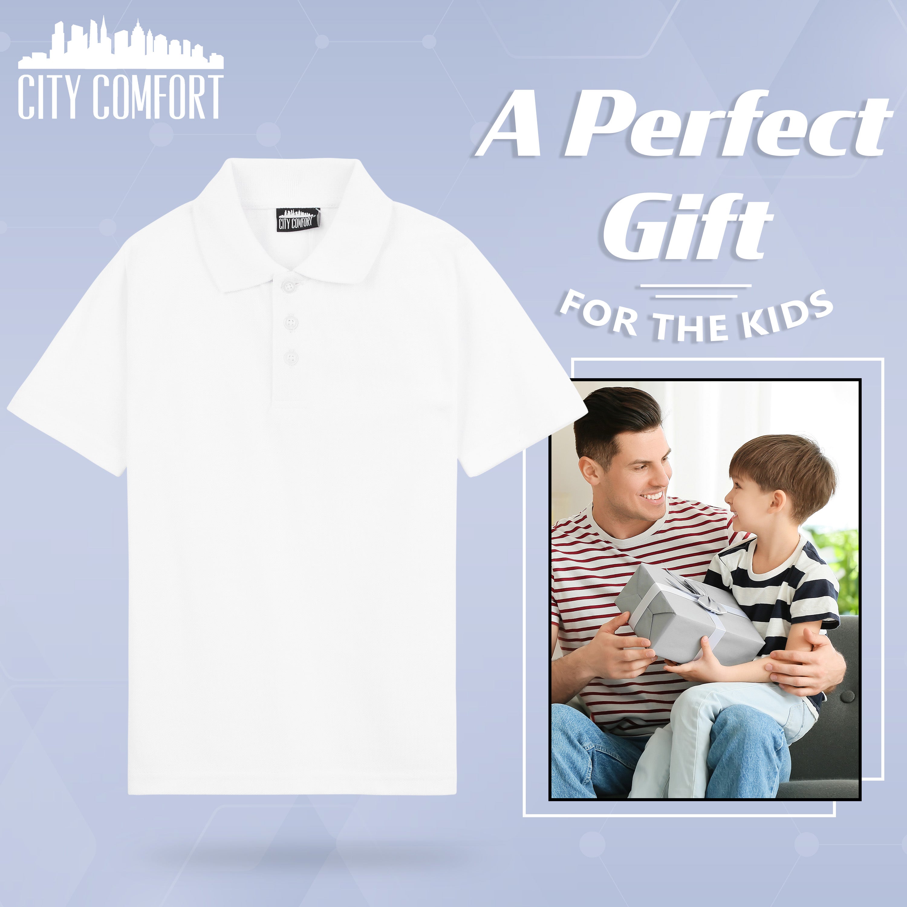 get-trend-citycomfort-polo-blanc-gar-on-4-5-ans image 3