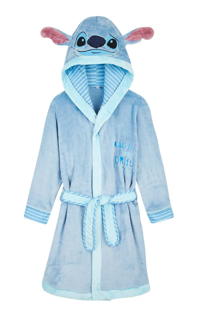 disney-stitch-peignoir-enfant-polaire-capuche-7-8-ans image 1