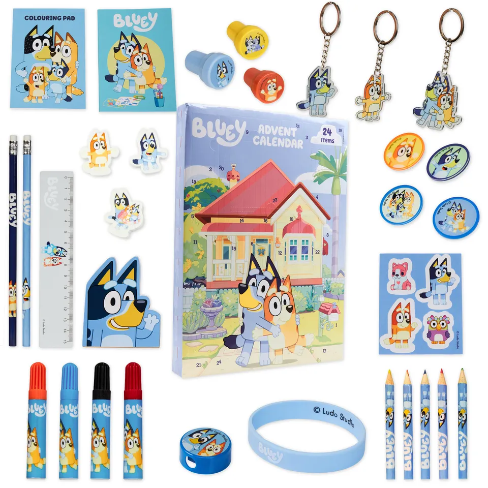 bluey-calendrier-de-l-avent-2025-papeterie-24-surprises image 1