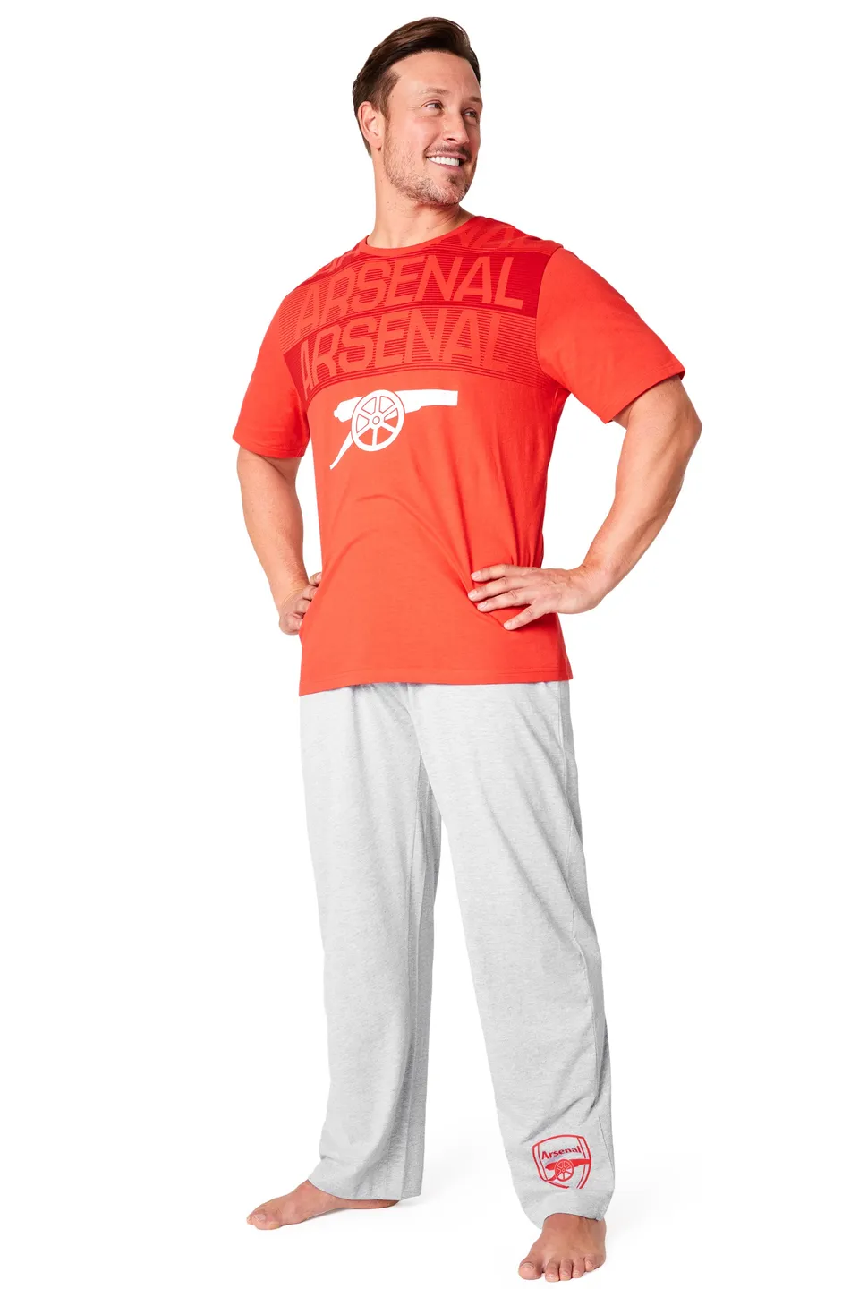 arsenal-men-pyjama-homme-rouge-gris-taille-l image 1