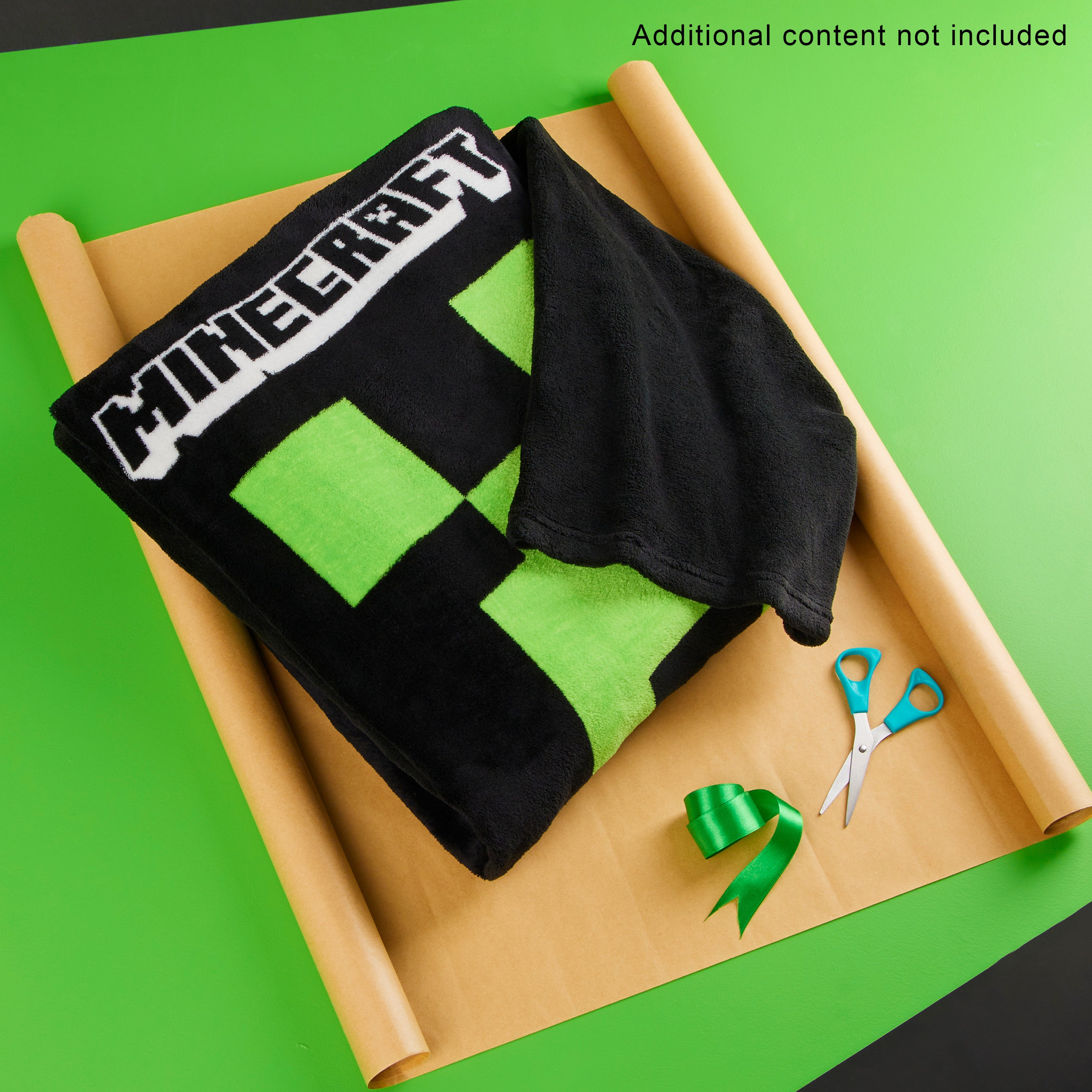 minecraft-sweat-plaid-capuche-enfant-noir-polaire image 2