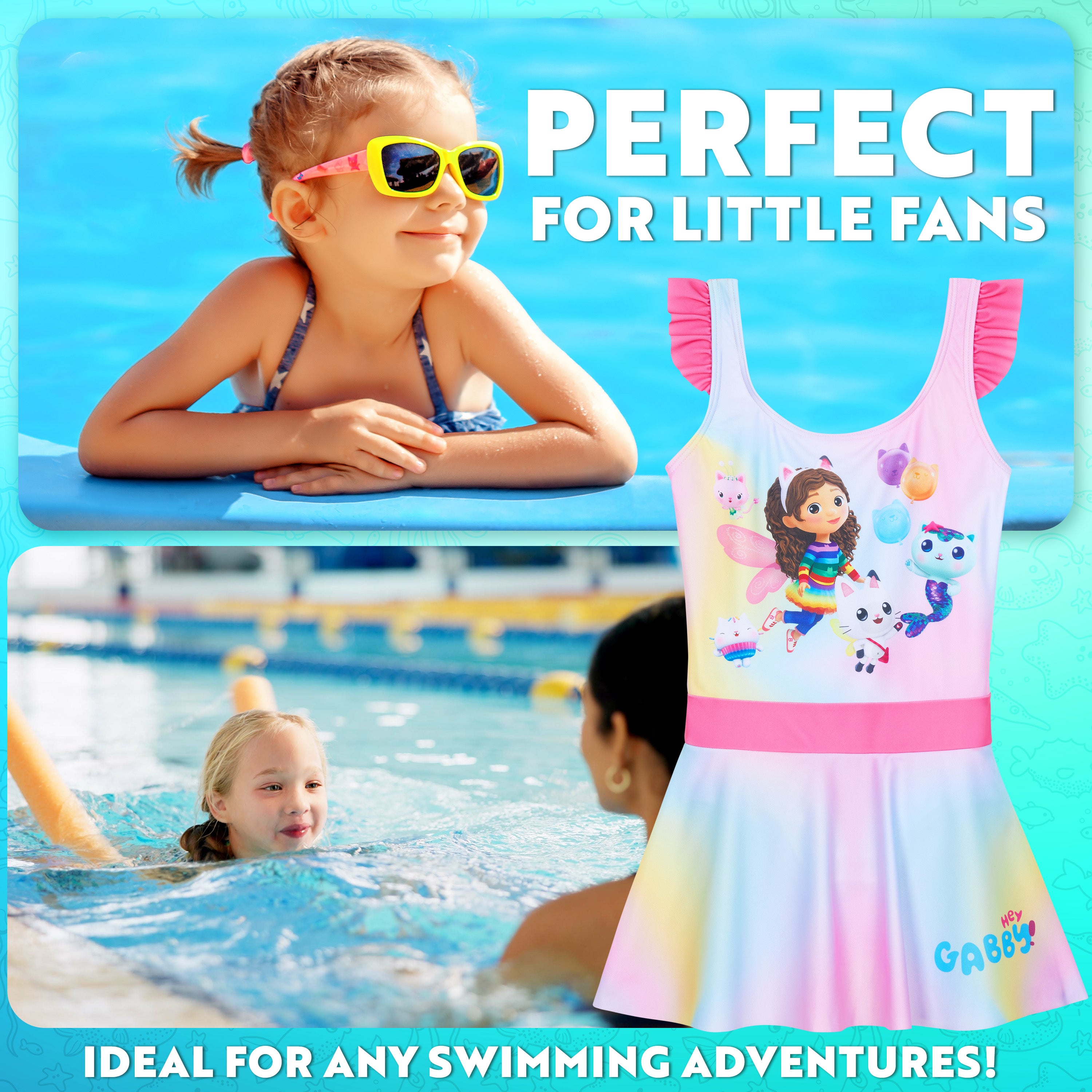 gabby-s-dollhouse-maillot-de-bain-fille-1-pi-ce-jupe-5-6-ans image 2