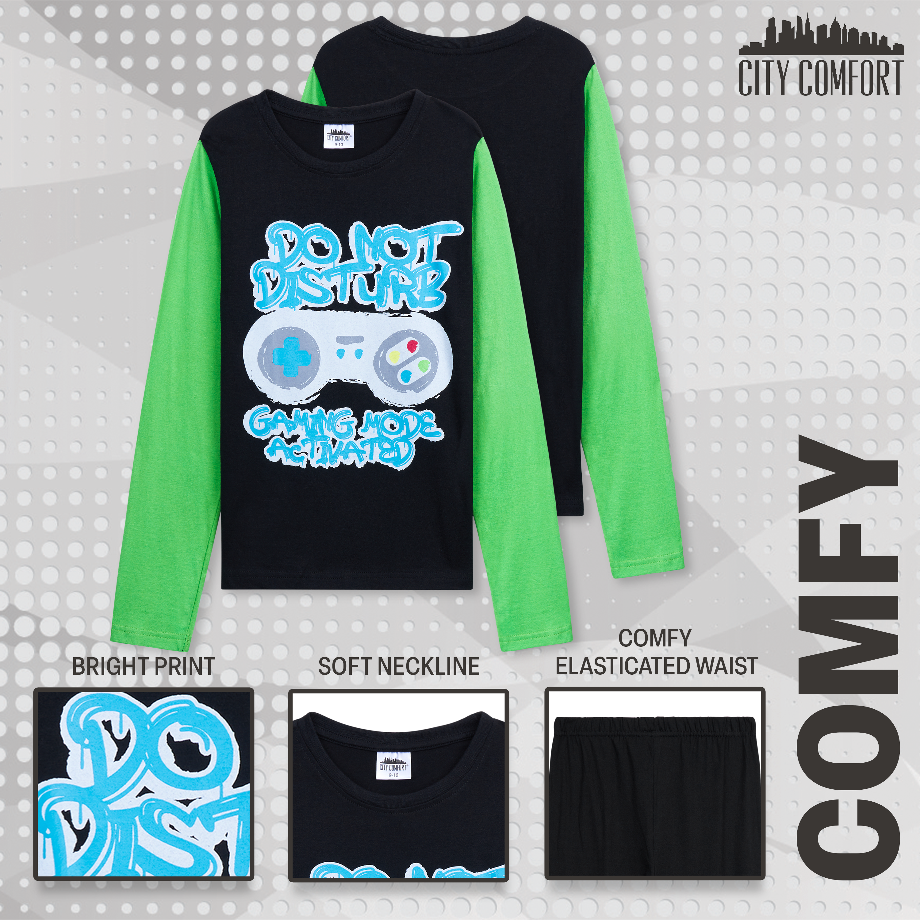 citycomfort-pyjama-gar-on-gamer-long-9-10-ans image 5